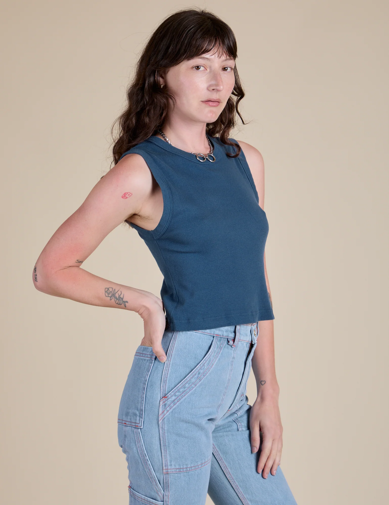 Muscle Tee - French Blue - Image 4