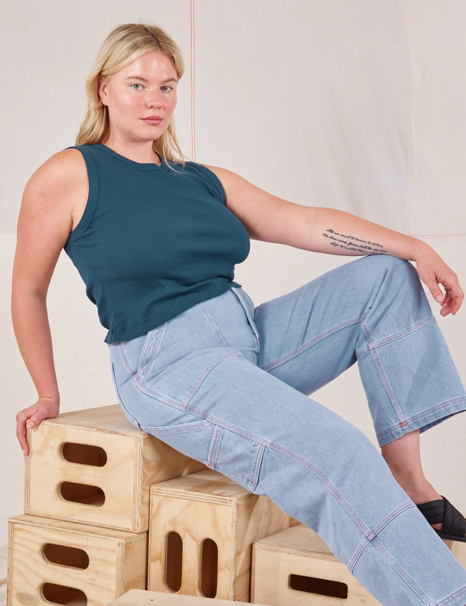 Muscle Tee - Lagoon - Image 26