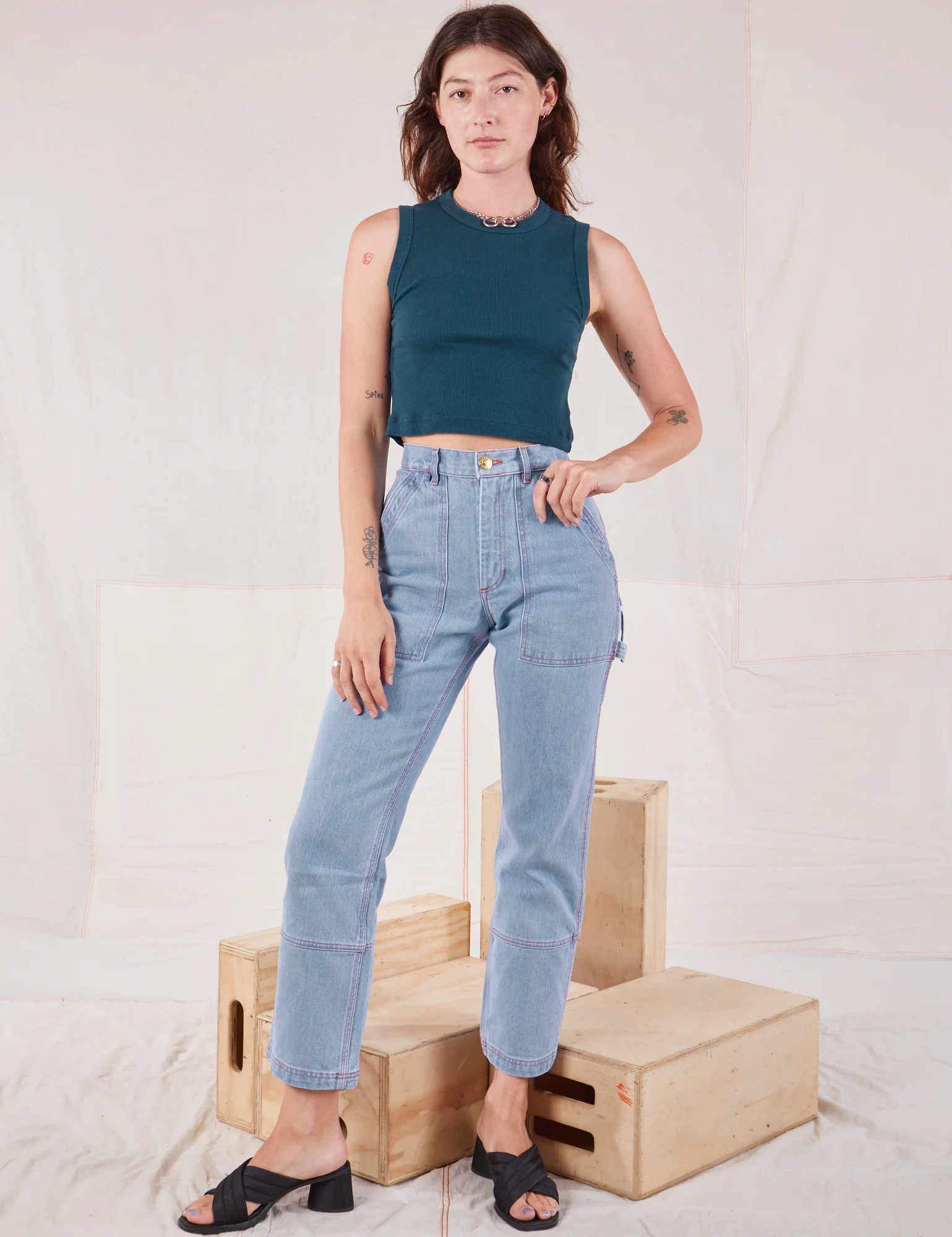 Muscle Tee - Lagoon - Image 4