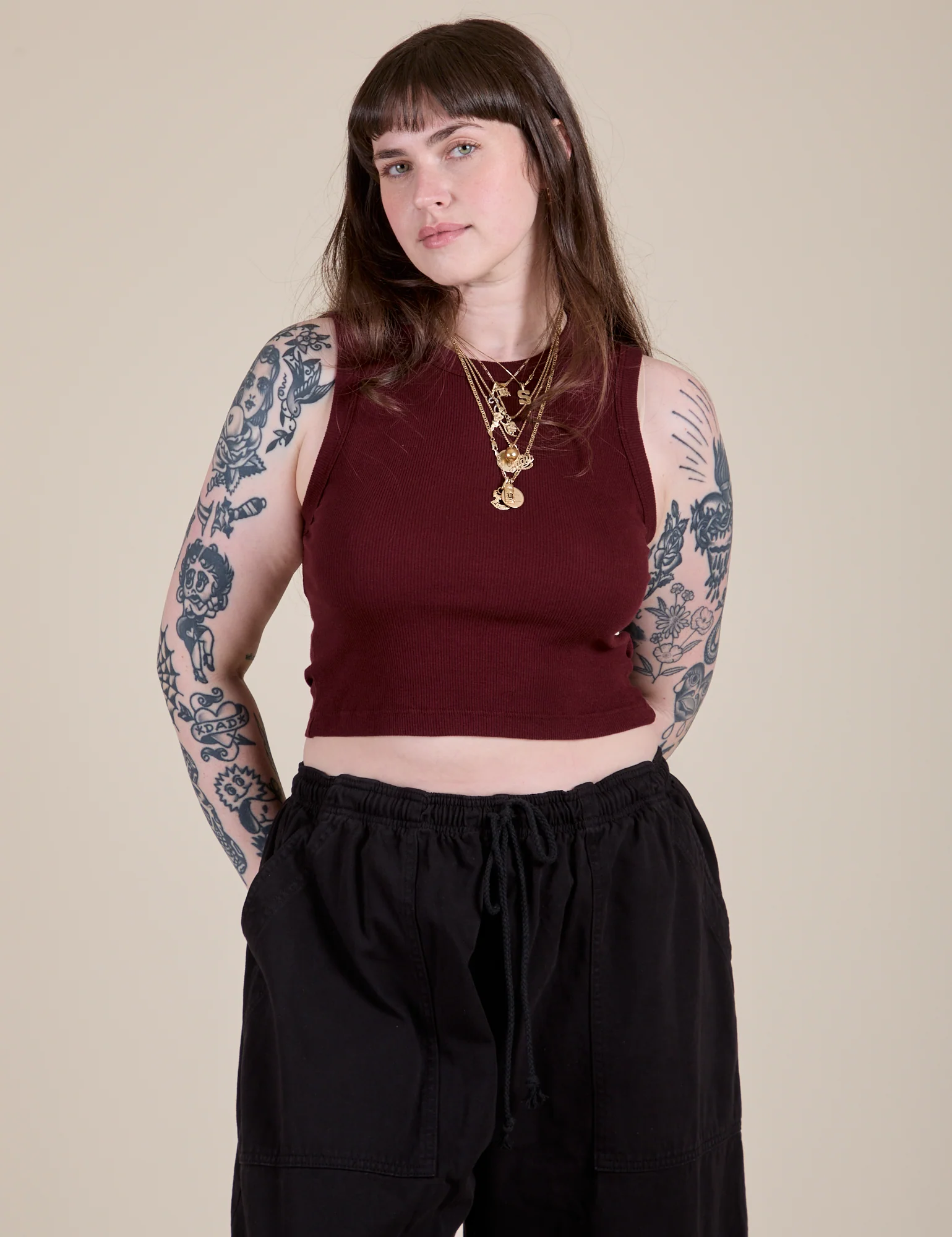 Muscle Tee - Red Wine