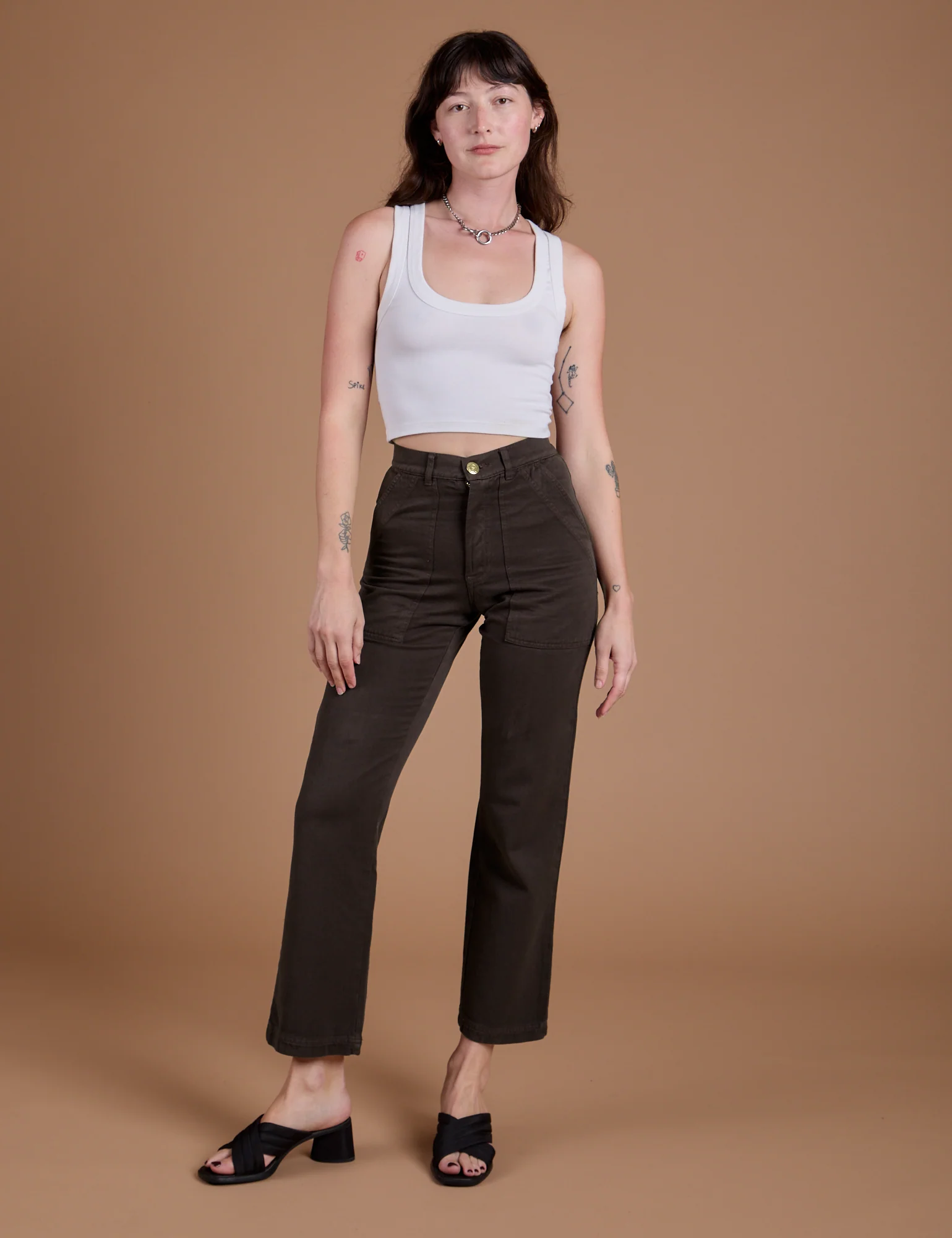 Organic Work Pants - Espresso Brown - Image 3