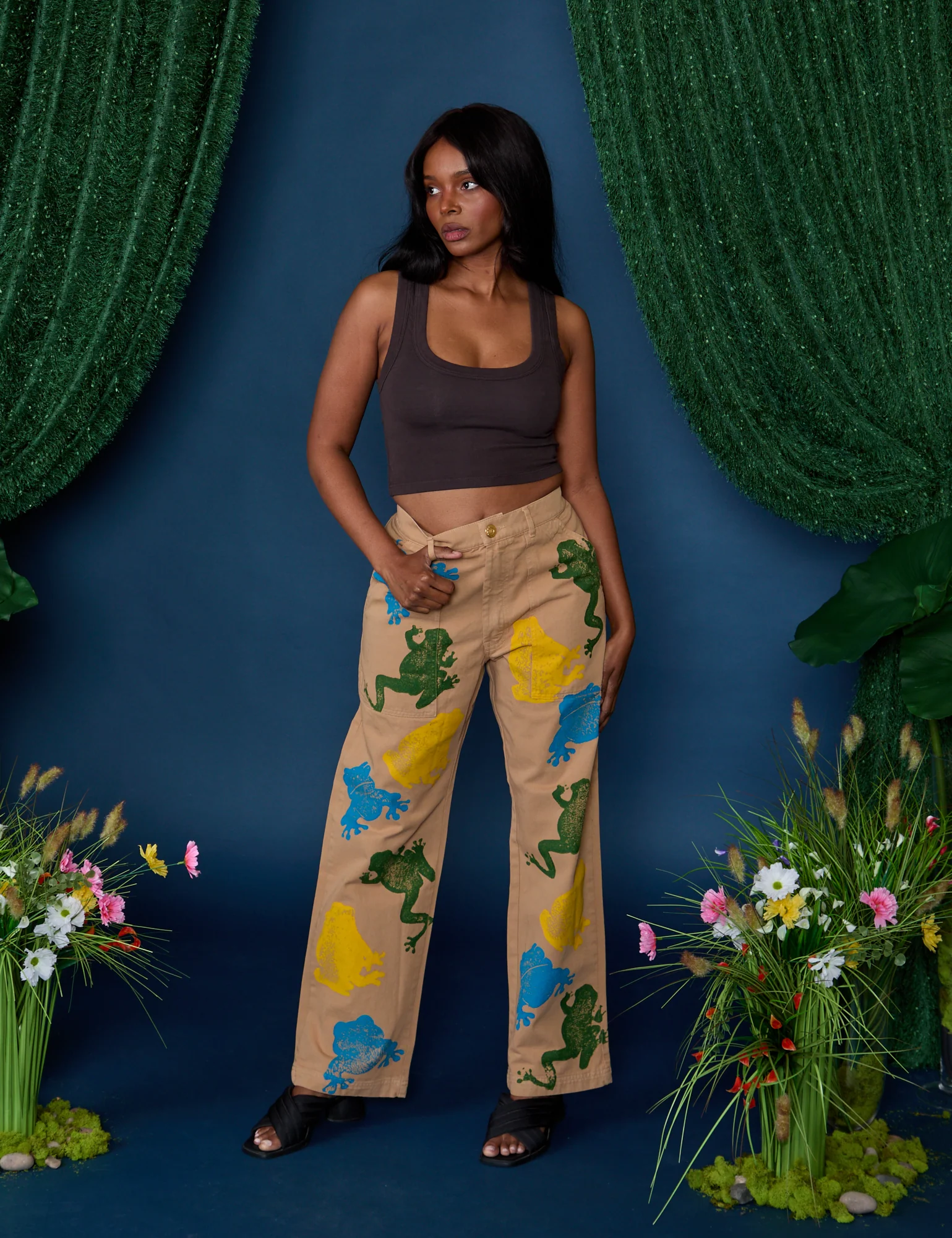 Paintstamped Work Pants - Froggy *FINAL SALE* - Image 10