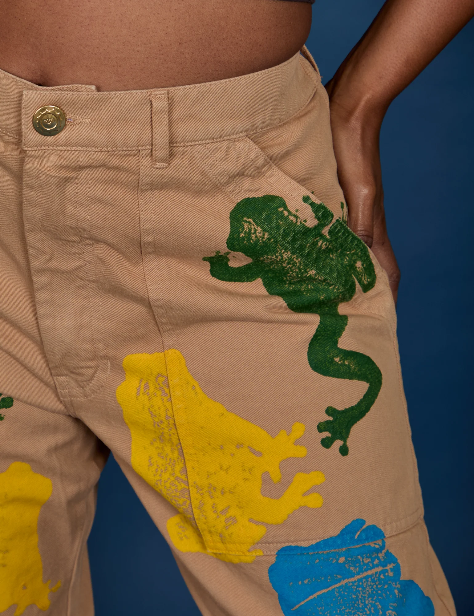 Paintstamped Work Pants - Froggy *FINAL SALE* - Image 11