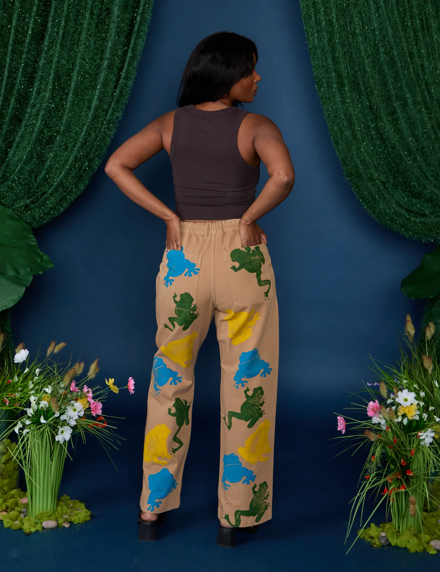 Paintstamped Work Pants - Froggy *FINAL SALE* - Image 15