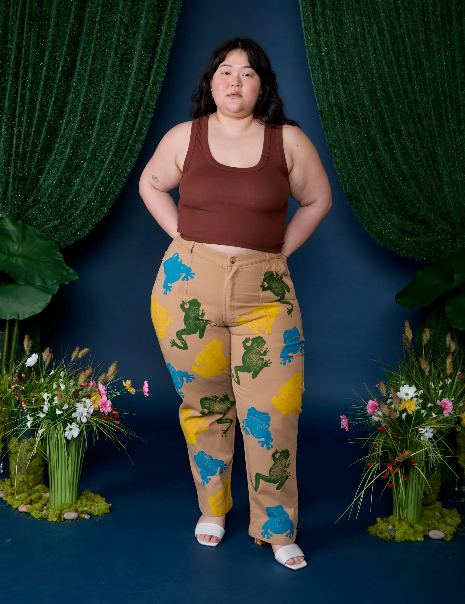 Paintstamped Work Pants - Froggy *FINAL SALE* - Image 3