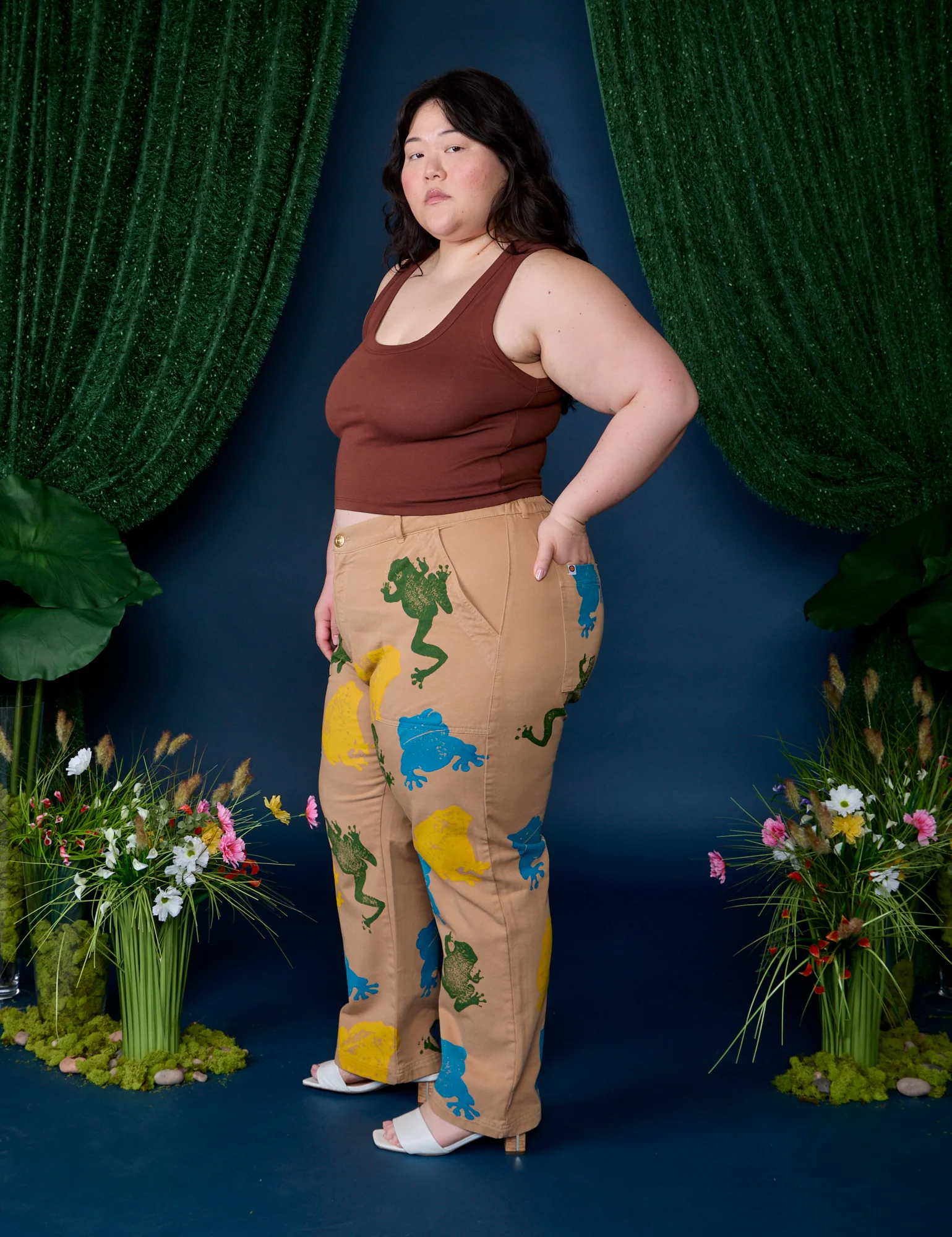 Paintstamped Work Pants - Froggy *FINAL SALE* - Image 6