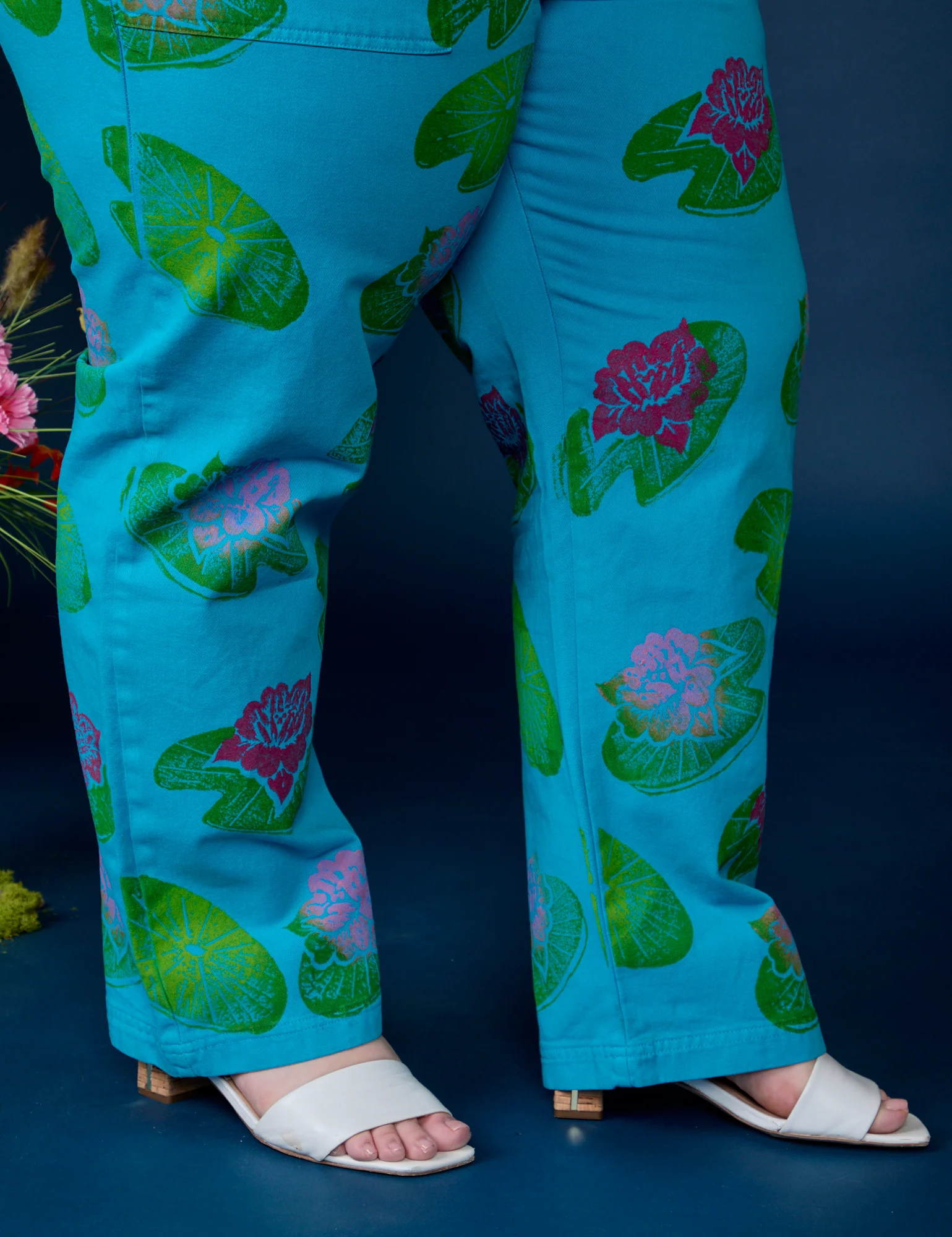 Paintstamped Work Pants - Lilypad *FINAL SALE* - Image 12