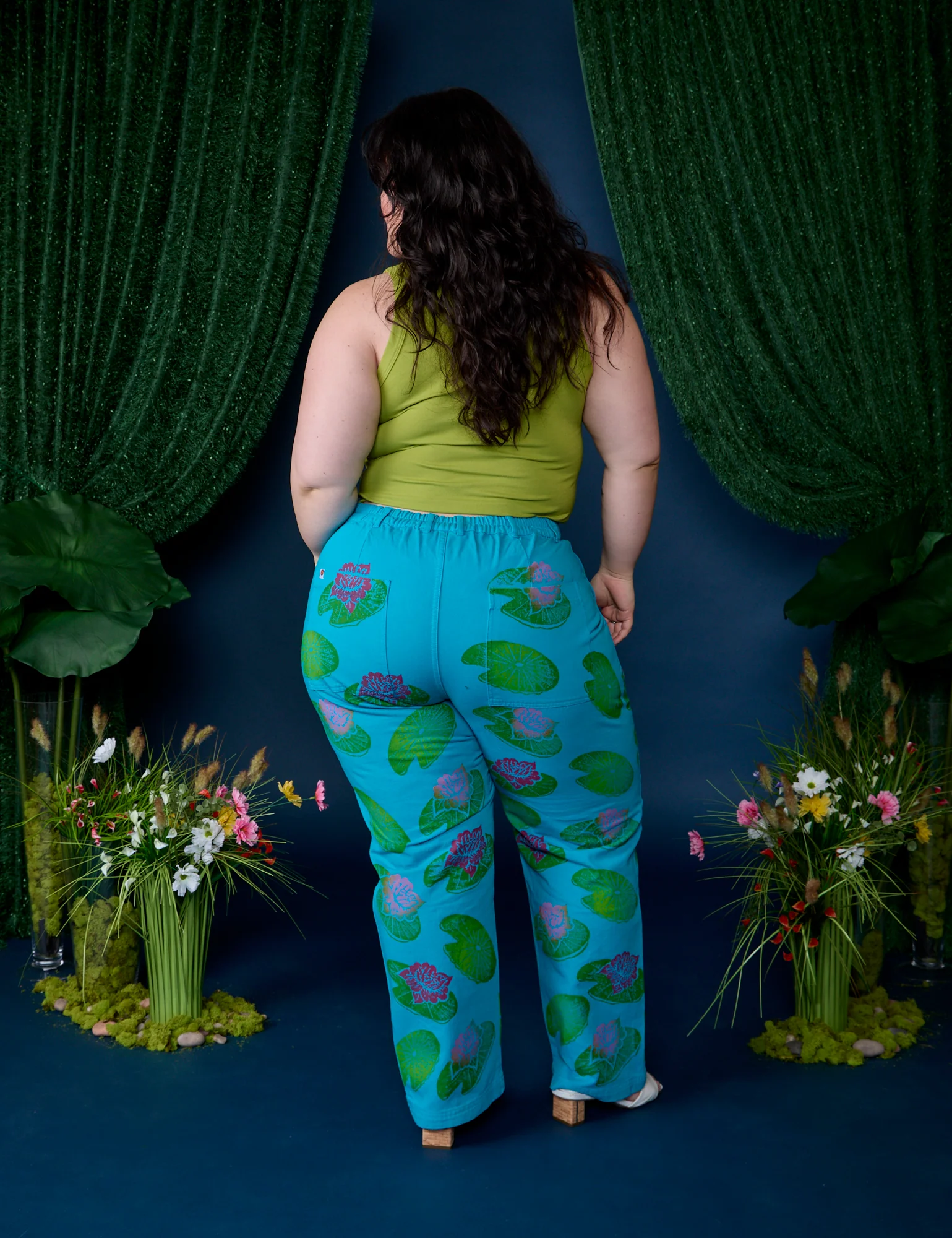 Paintstamped Work Pants - Lilypad *FINAL SALE* - Image 13