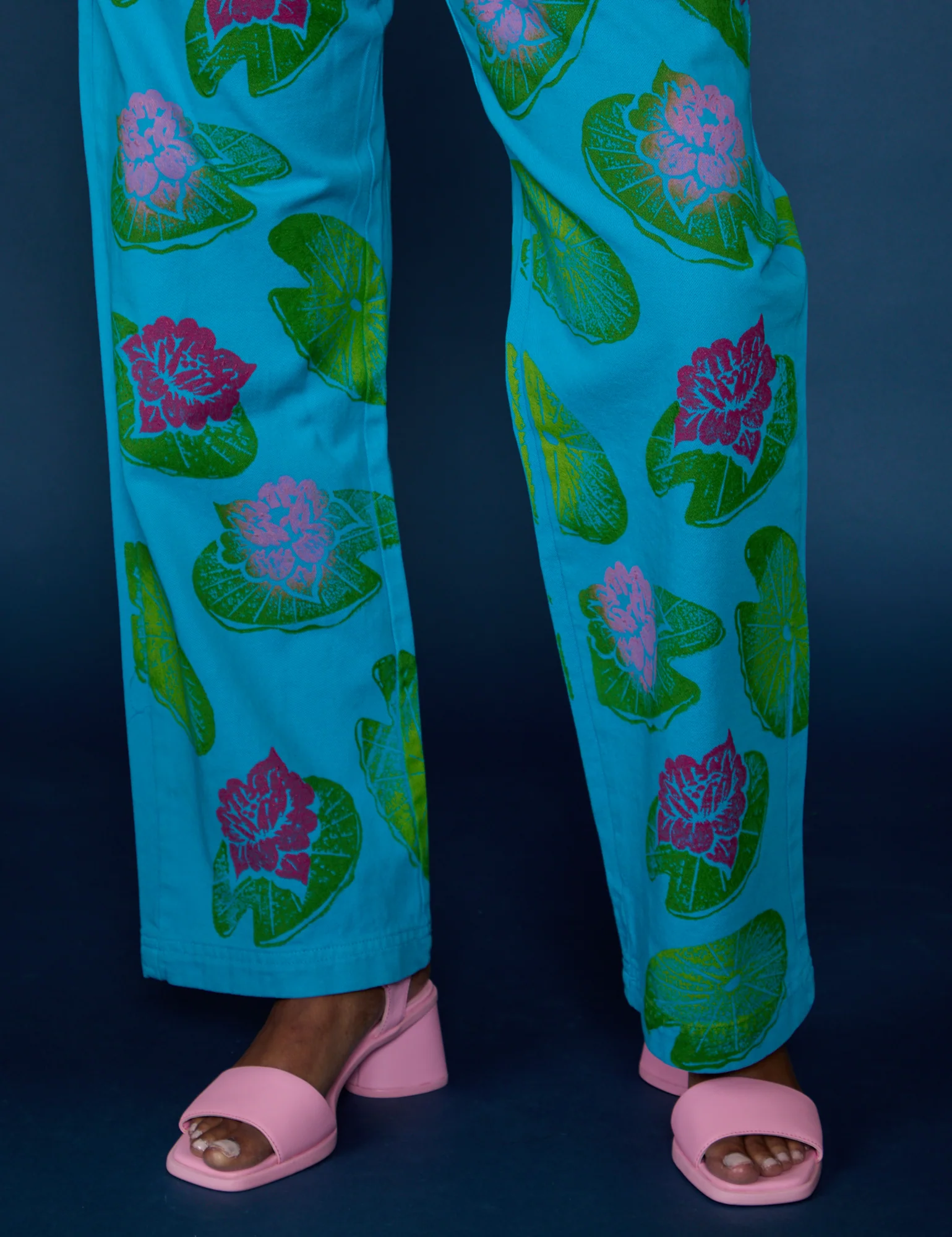 Paintstamped Work Pants - Lilypad *FINAL SALE* - Image 5