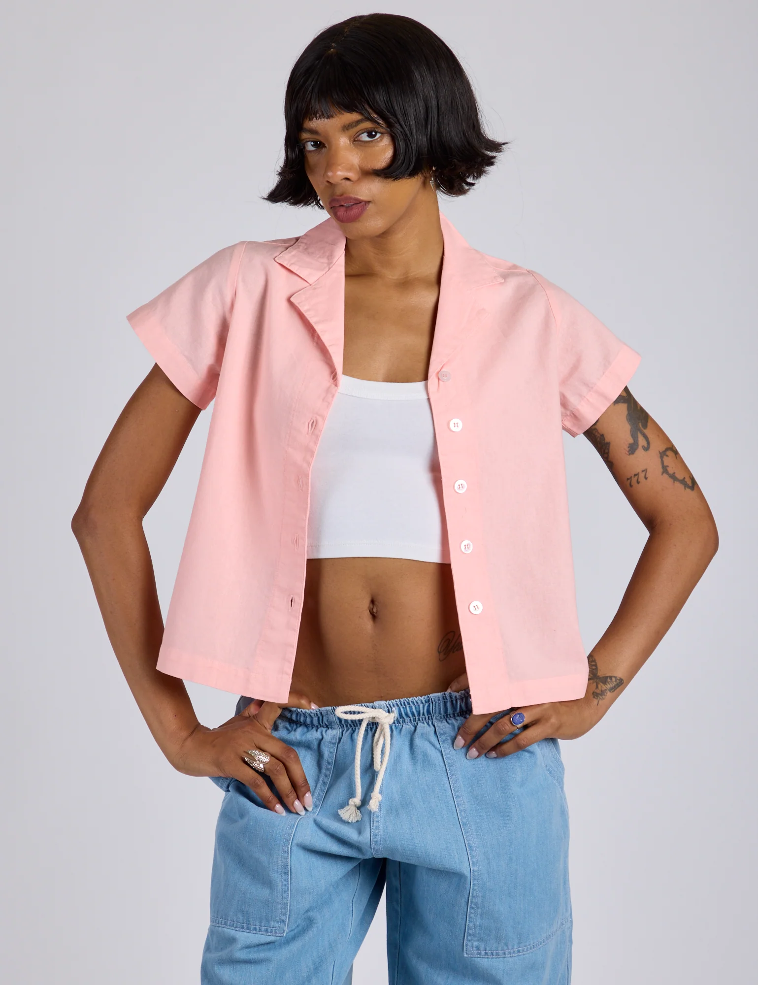Pantry Button-Up - Baby Pink *FINAL SALE* - Image 19