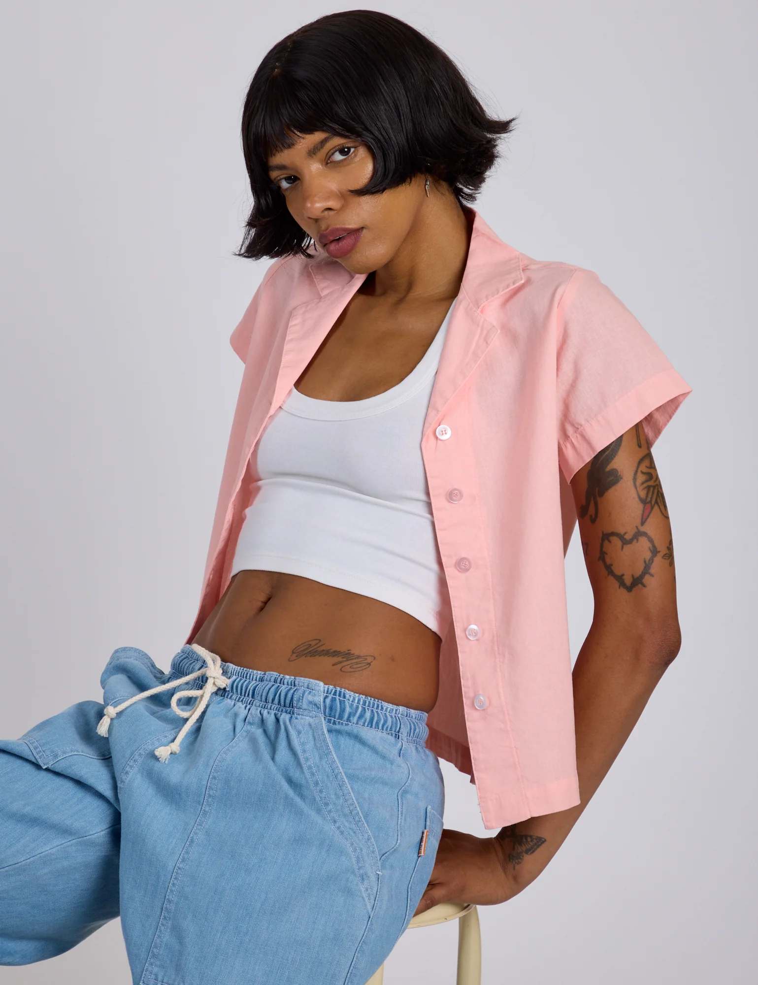 Pantry Button-Up - Baby Pink *FINAL SALE* - Image 24