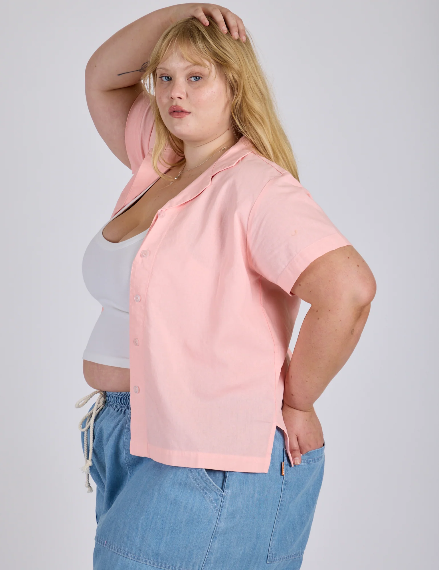 Pantry Button-Up - Baby Pink *FINAL SALE* - Image 5