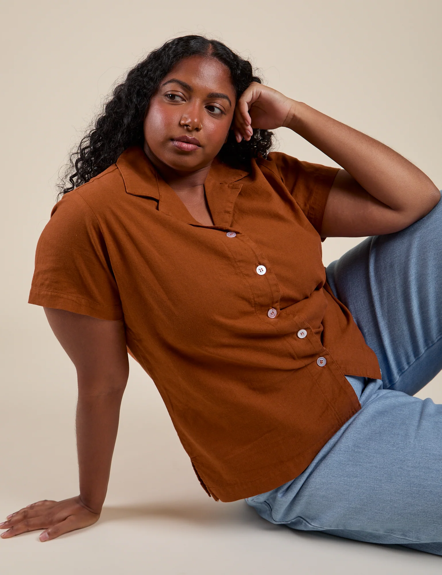 Pantry Button-Up - Burnt Terracotta - Image 17