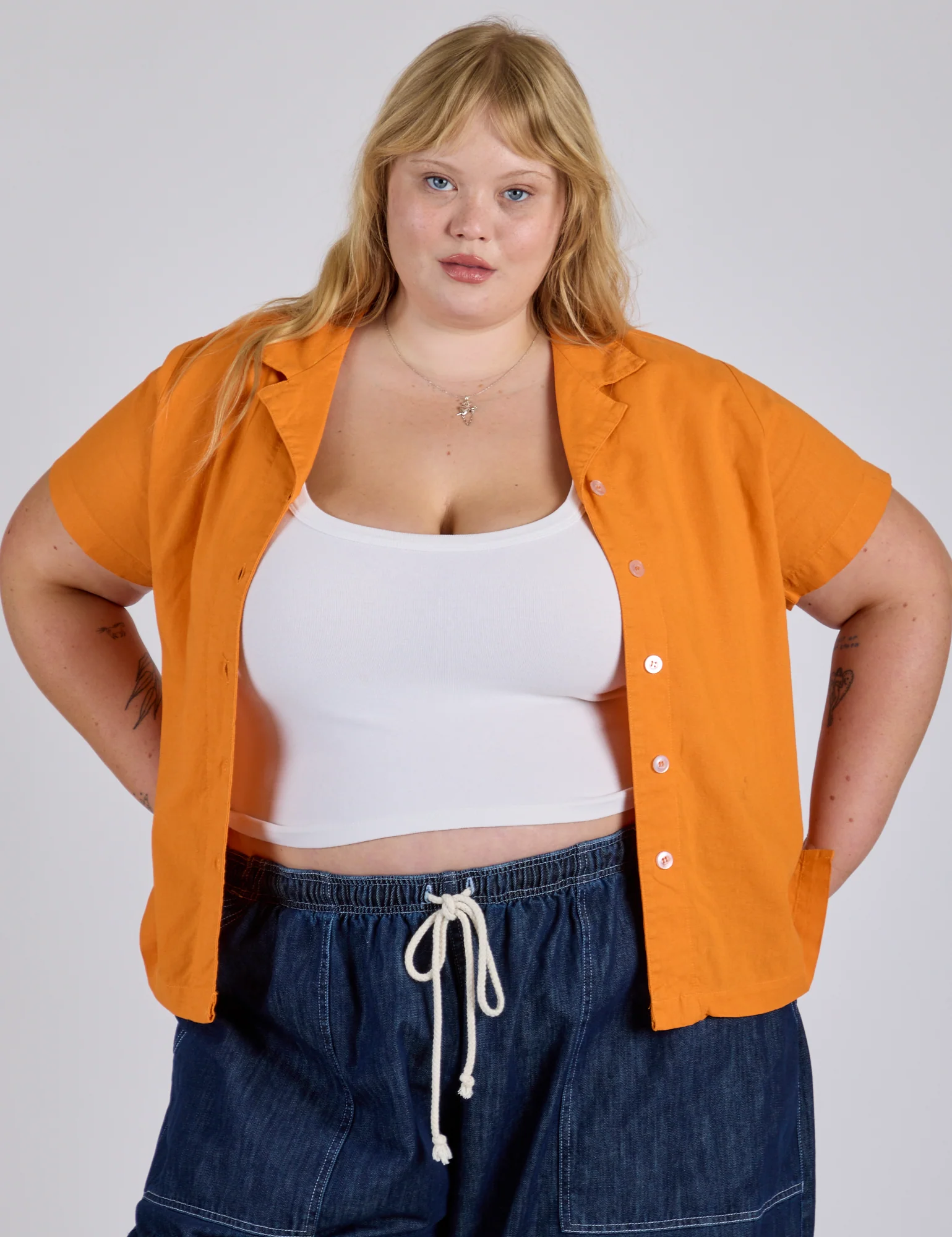 Pantry Button-Up - Creamsicle Orange *FINAL SALE* - Image 13