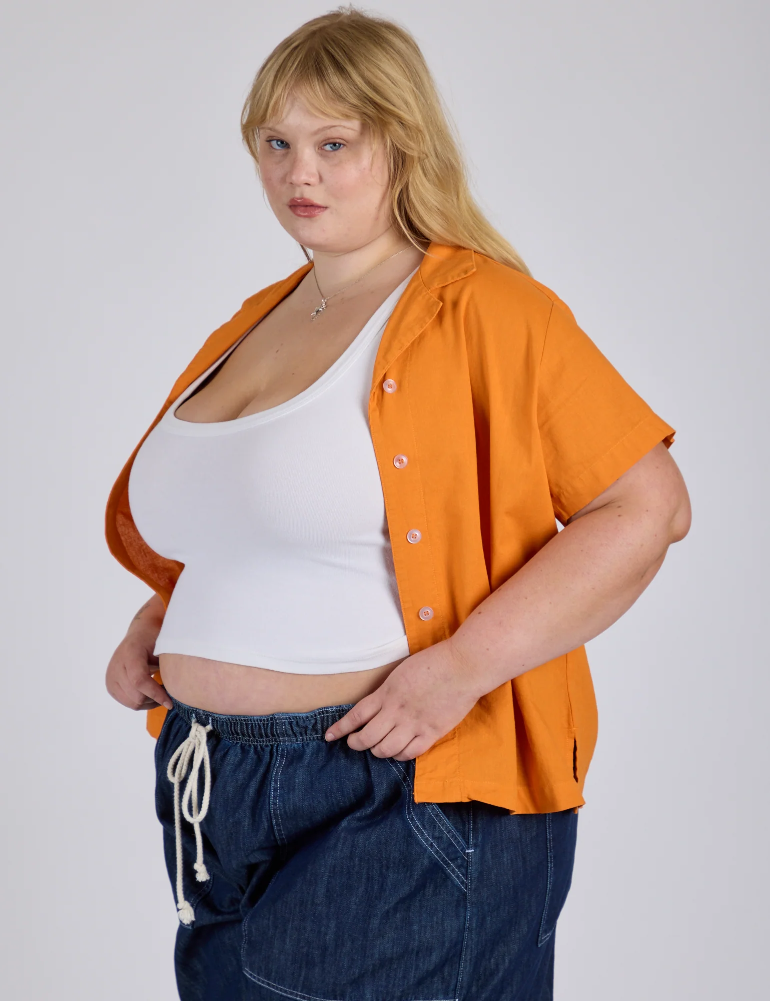 Pantry Button-Up - Creamsicle Orange *FINAL SALE* - Image 14