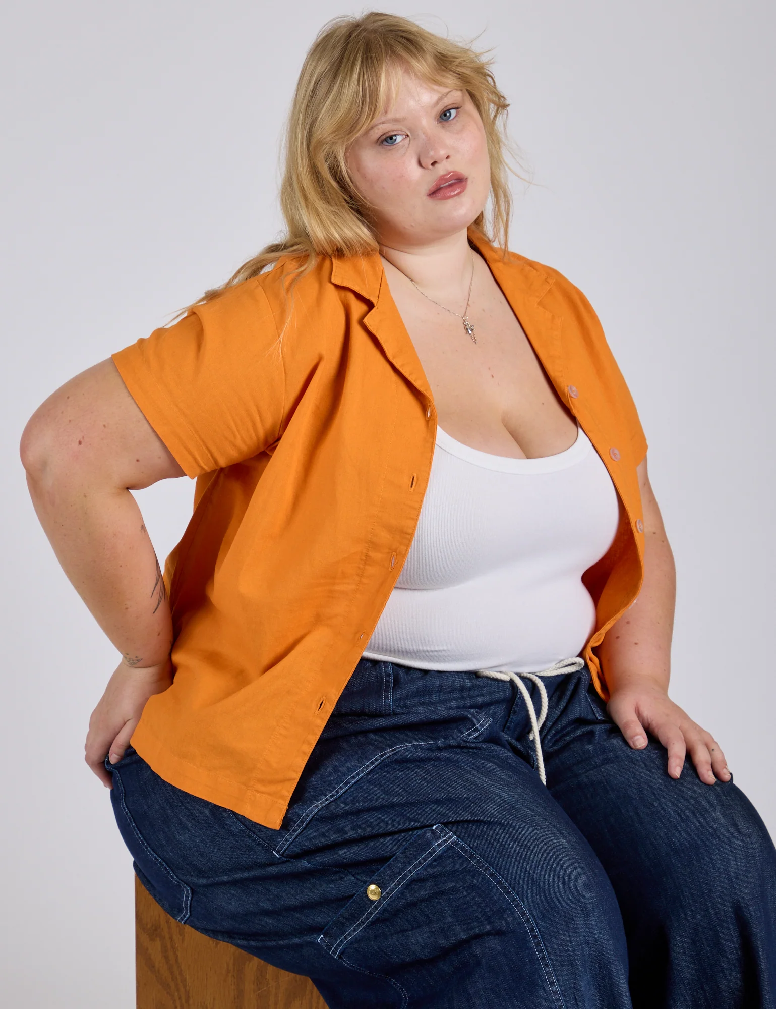 Pantry Button-Up - Creamsicle Orange *FINAL SALE* - Image 17