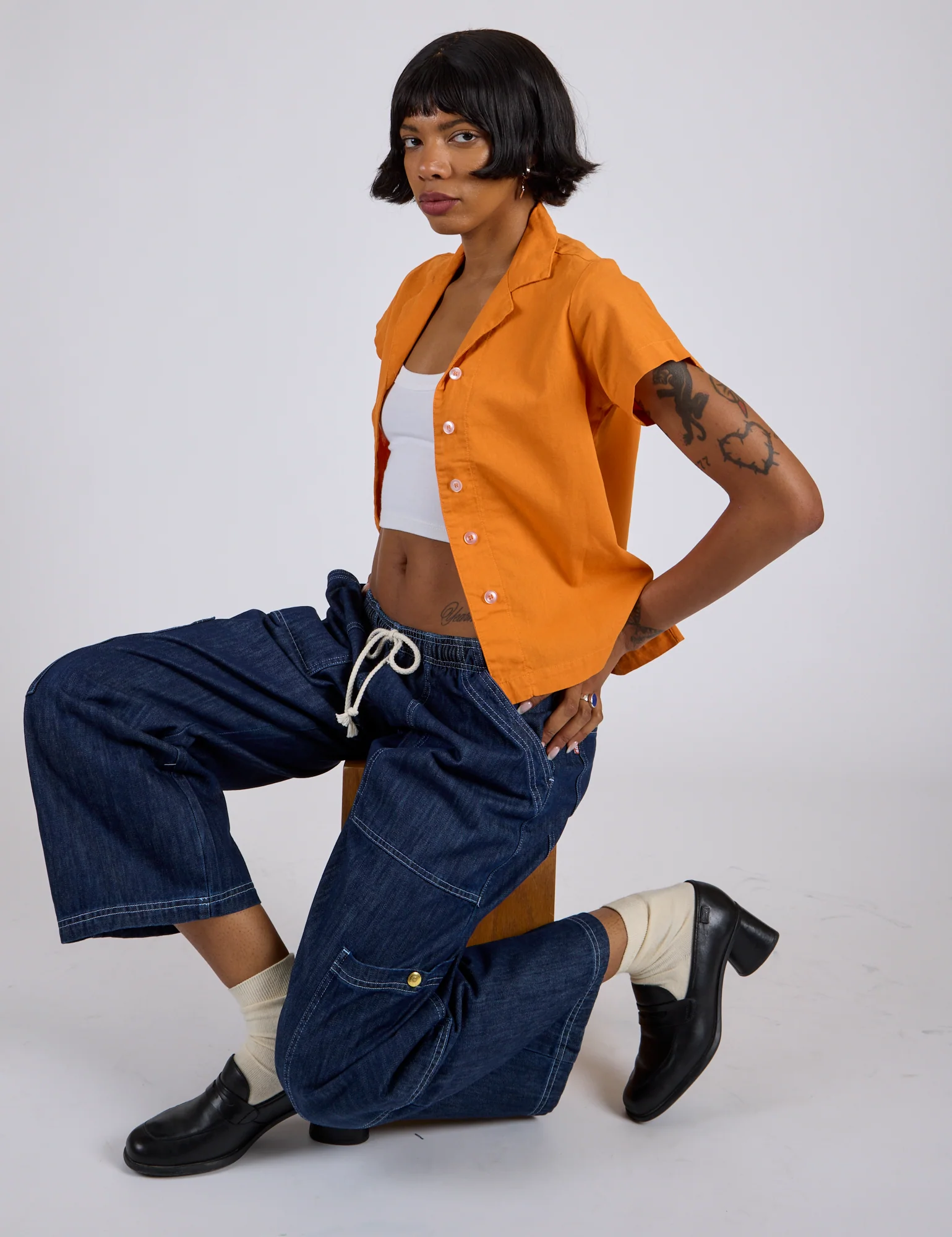 Pantry Button-Up - Creamsicle Orange *FINAL SALE* - Image 27