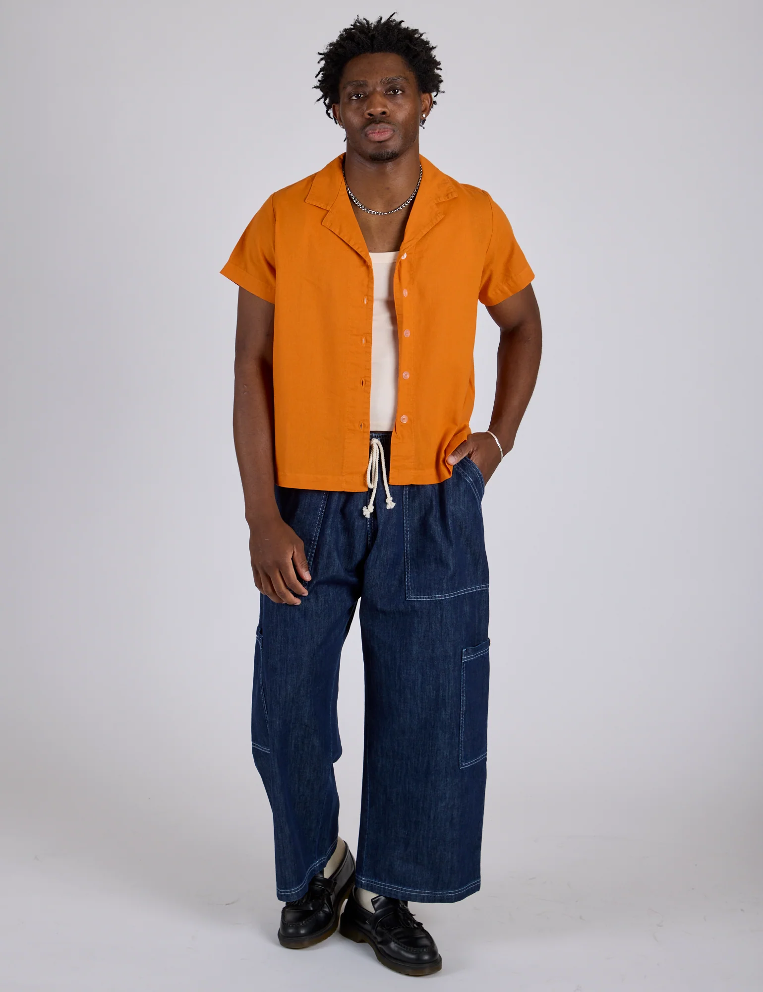 Pantry Button-Up - Creamsicle Orange *FINAL SALE* - Image 3
