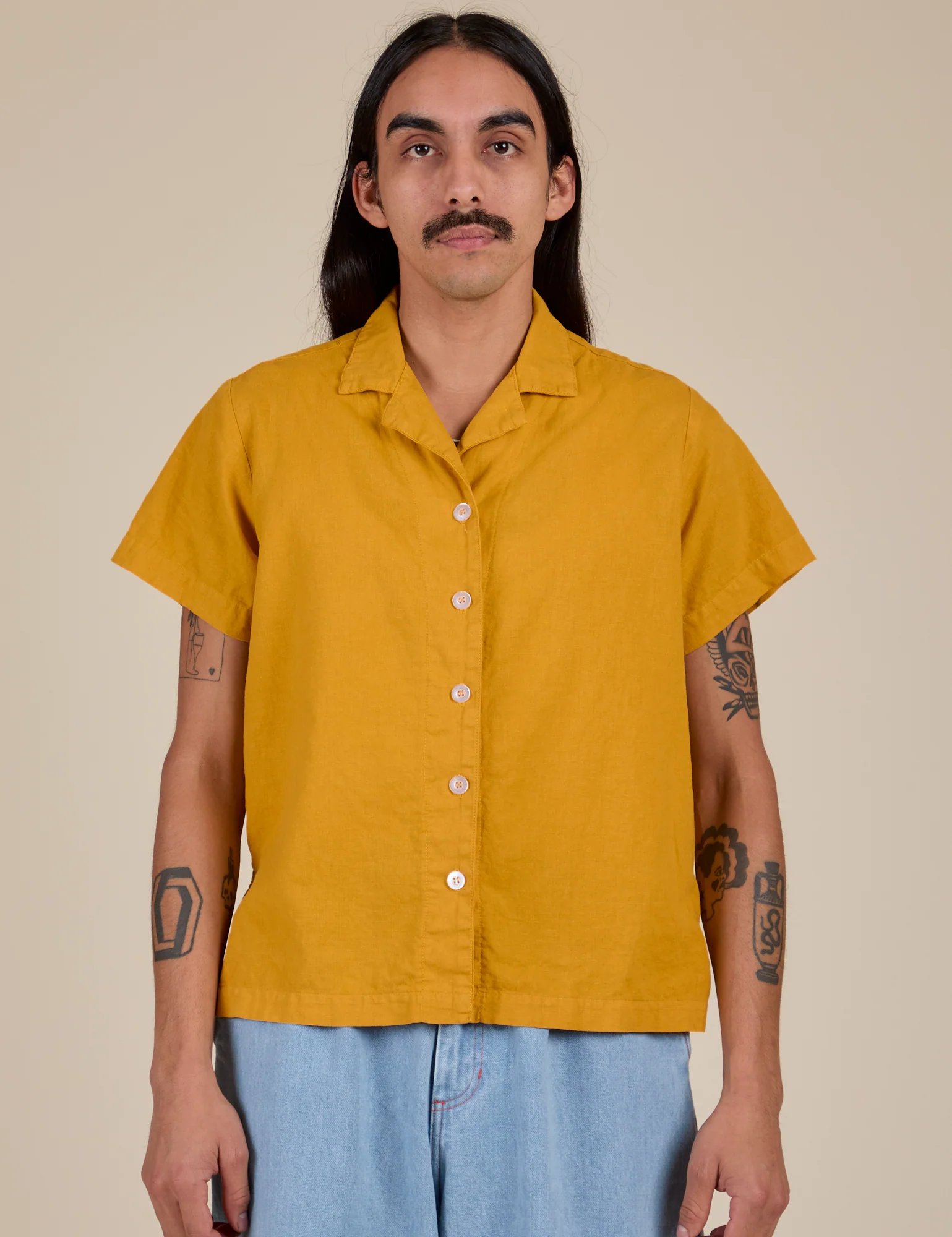 Pantry Button-Up - Mustard Yellow - Image 13