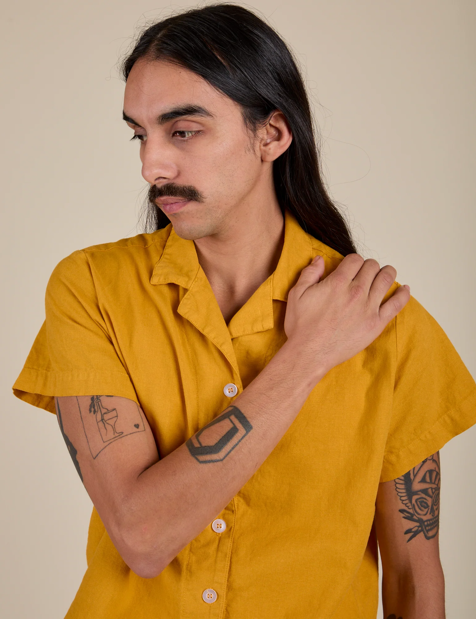 Pantry Button-Up - Mustard Yellow - Image 14
