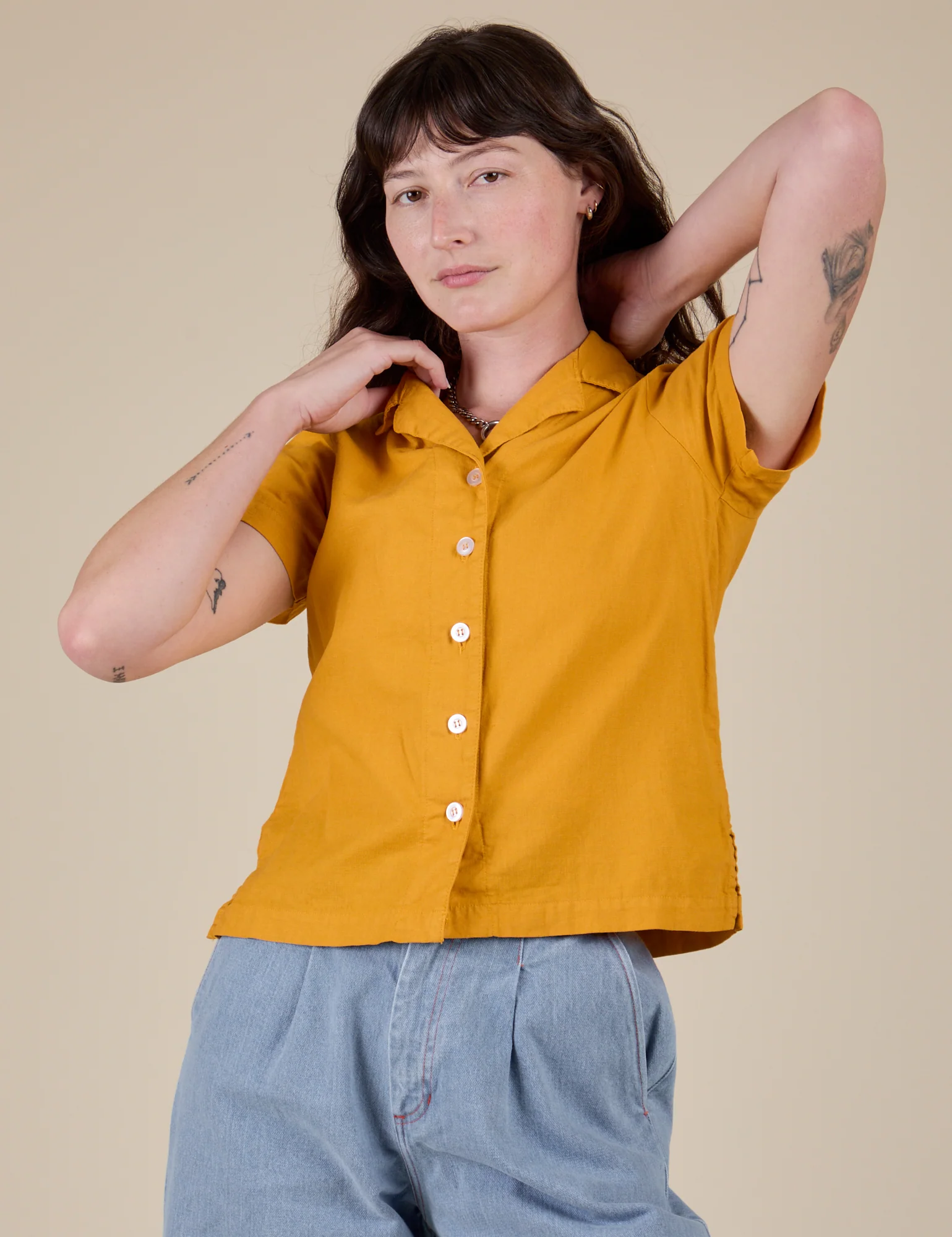 Pantry Button-Up - Mustard Yellow - Image 20