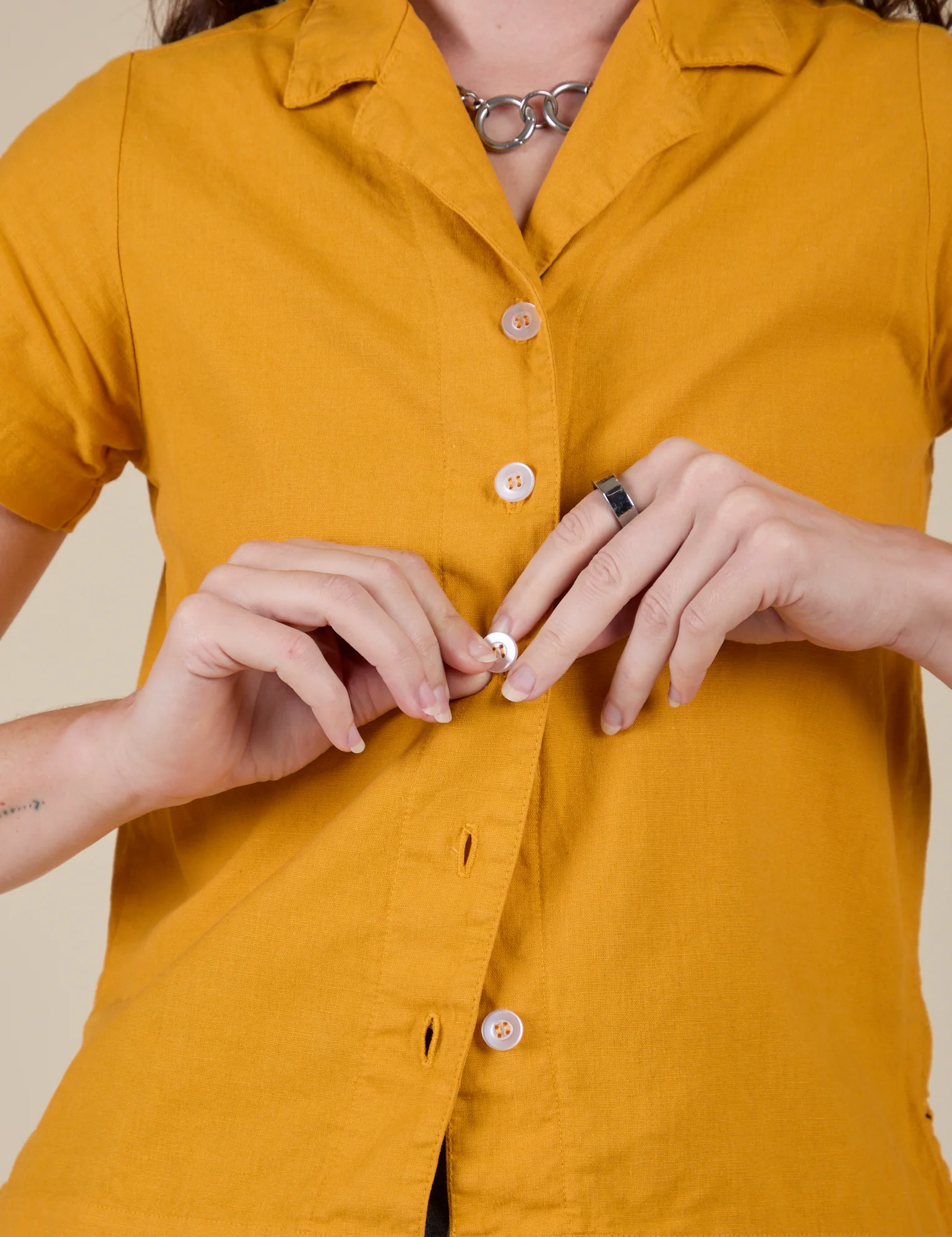 Pantry Button-Up - Mustard Yellow - Image 23