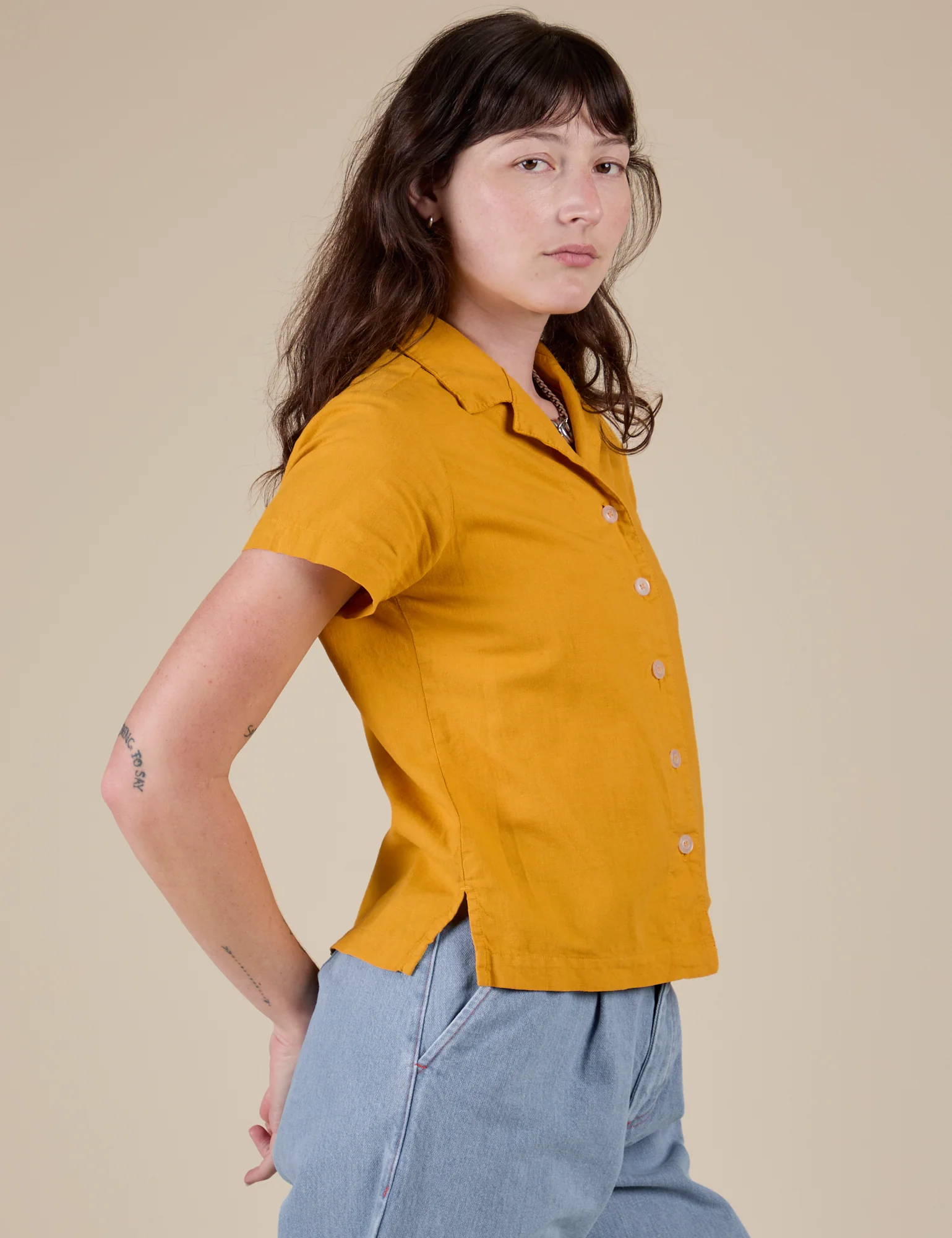 Pantry Button-Up - Mustard Yellow - Image 24