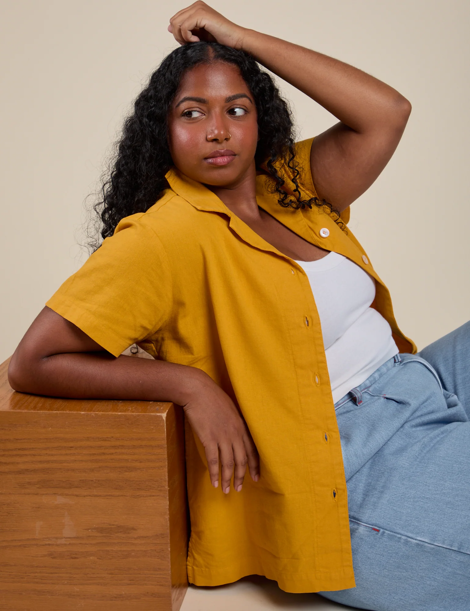 Pantry Button-Up - Mustard Yellow - Image 3