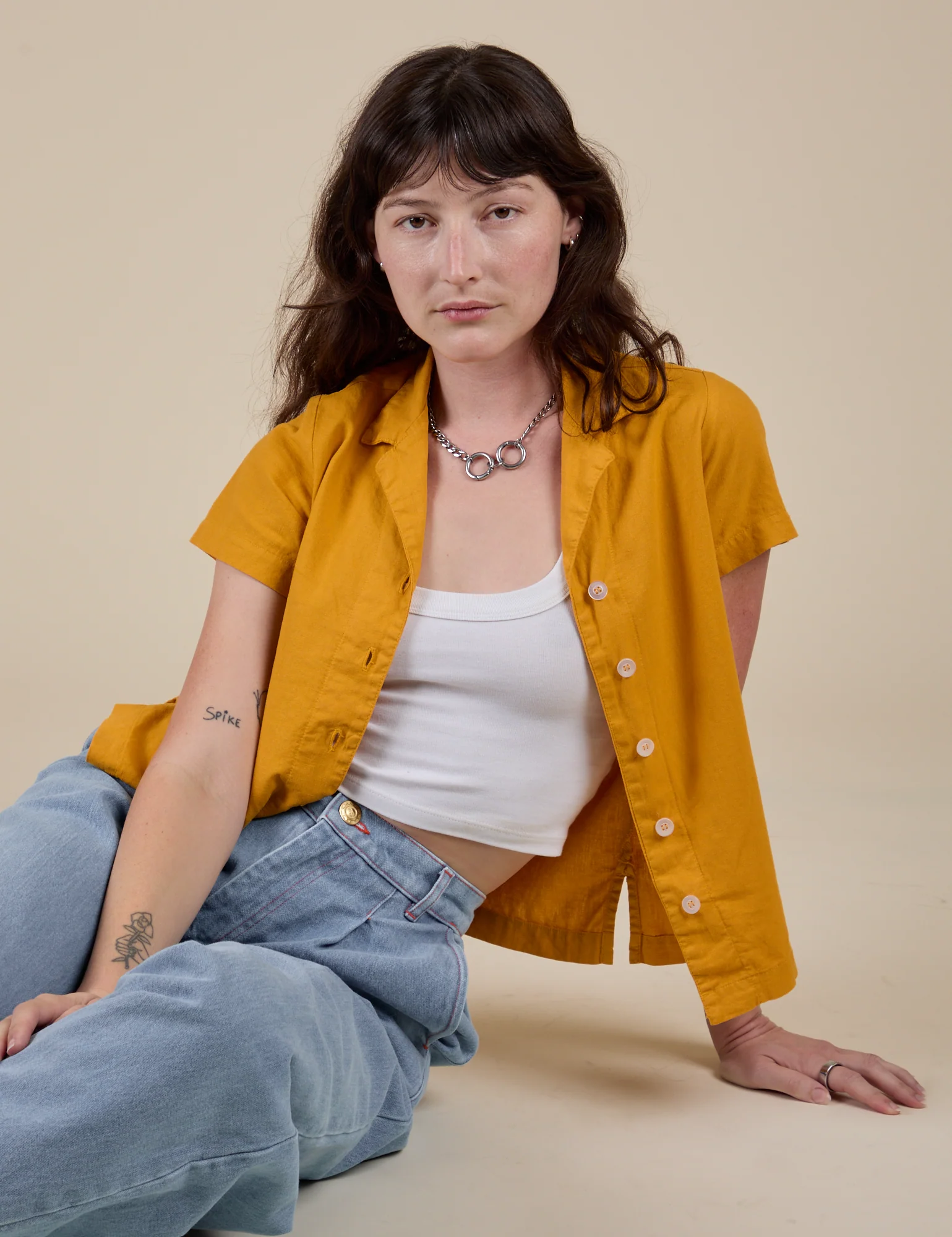 Pantry Button-Up - Mustard Yellow - Image 30