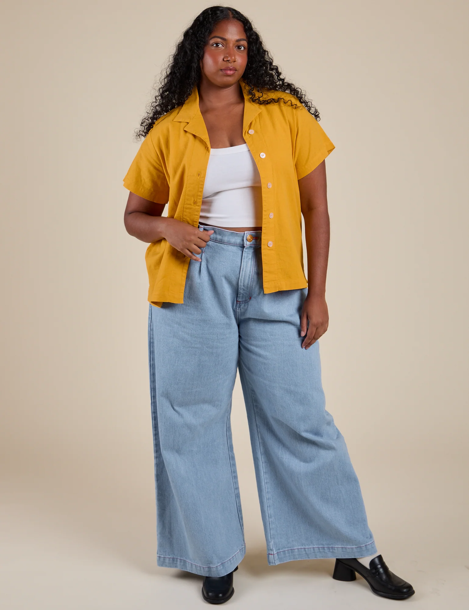 Pantry Button-Up - Mustard Yellow - Image 4