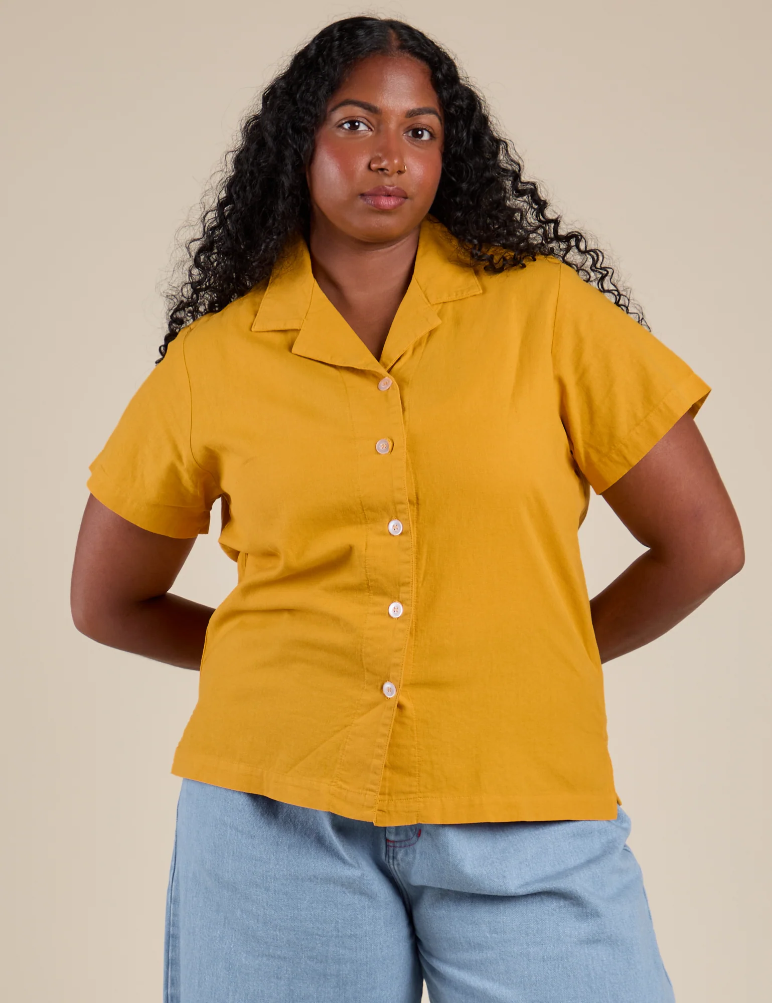 Pantry Button-Up - Mustard Yellow - Image 5