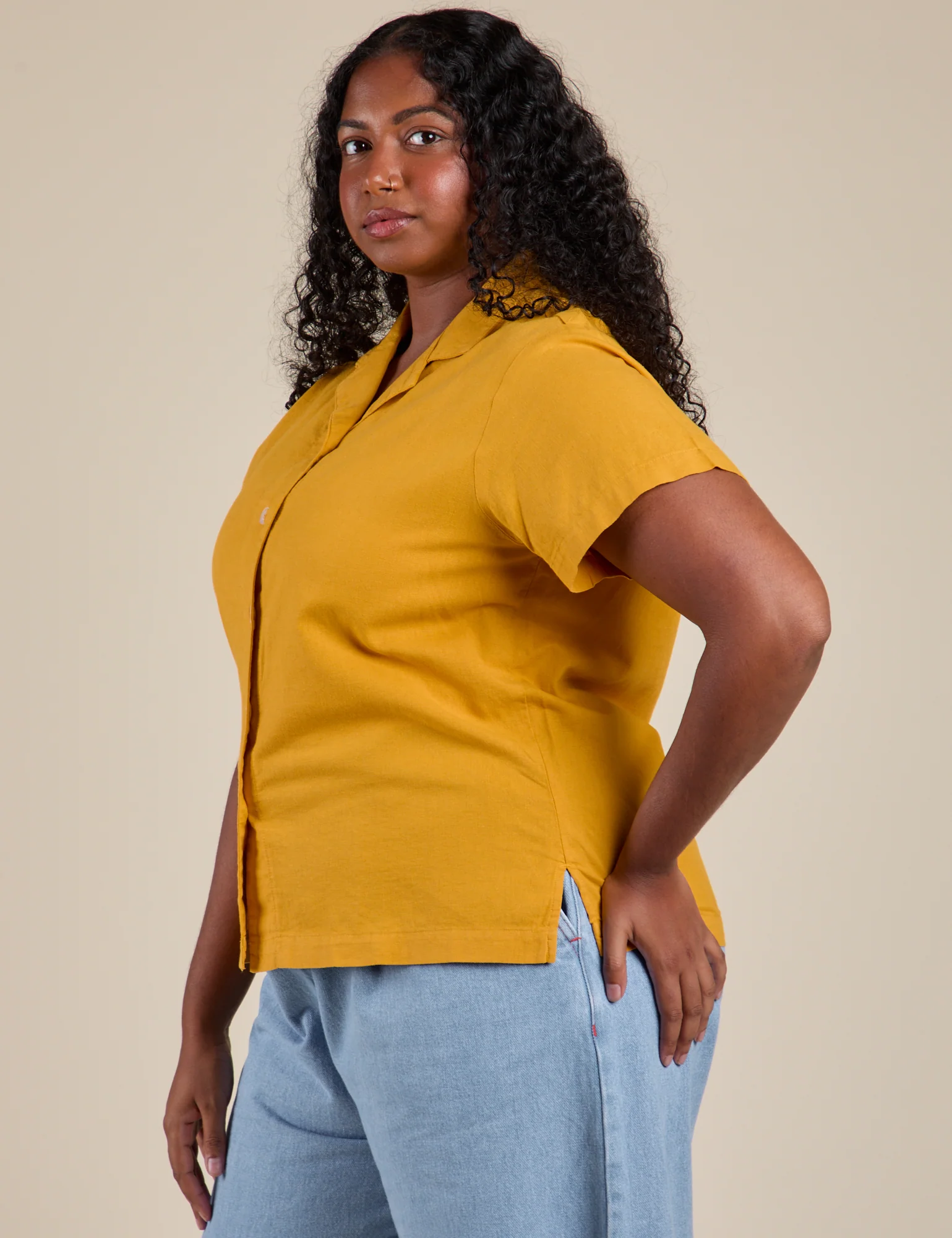 Pantry Button-Up - Mustard Yellow - Image 7