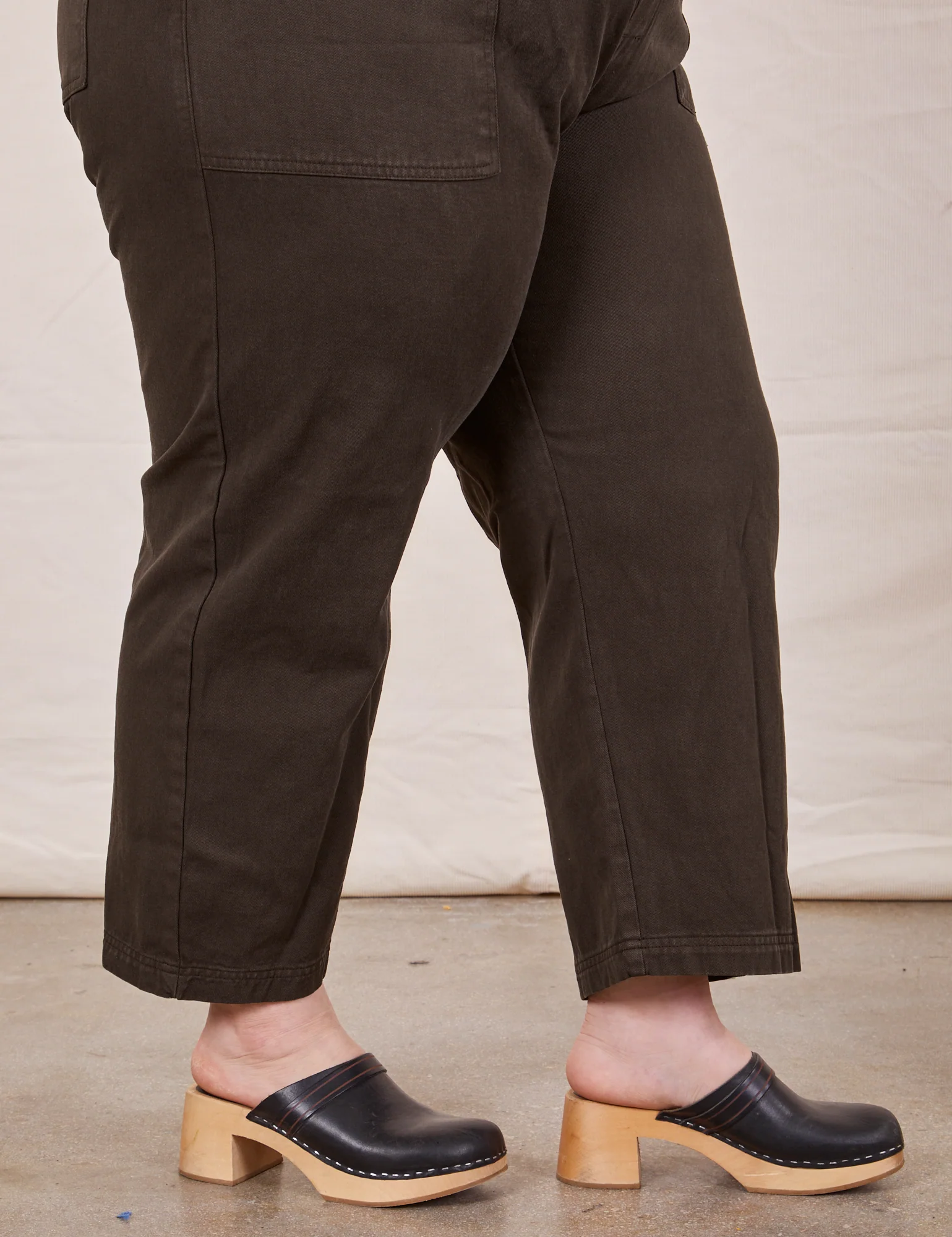 Petite Short Sleeve Jumpsuit - Espresso Brown - Image 8