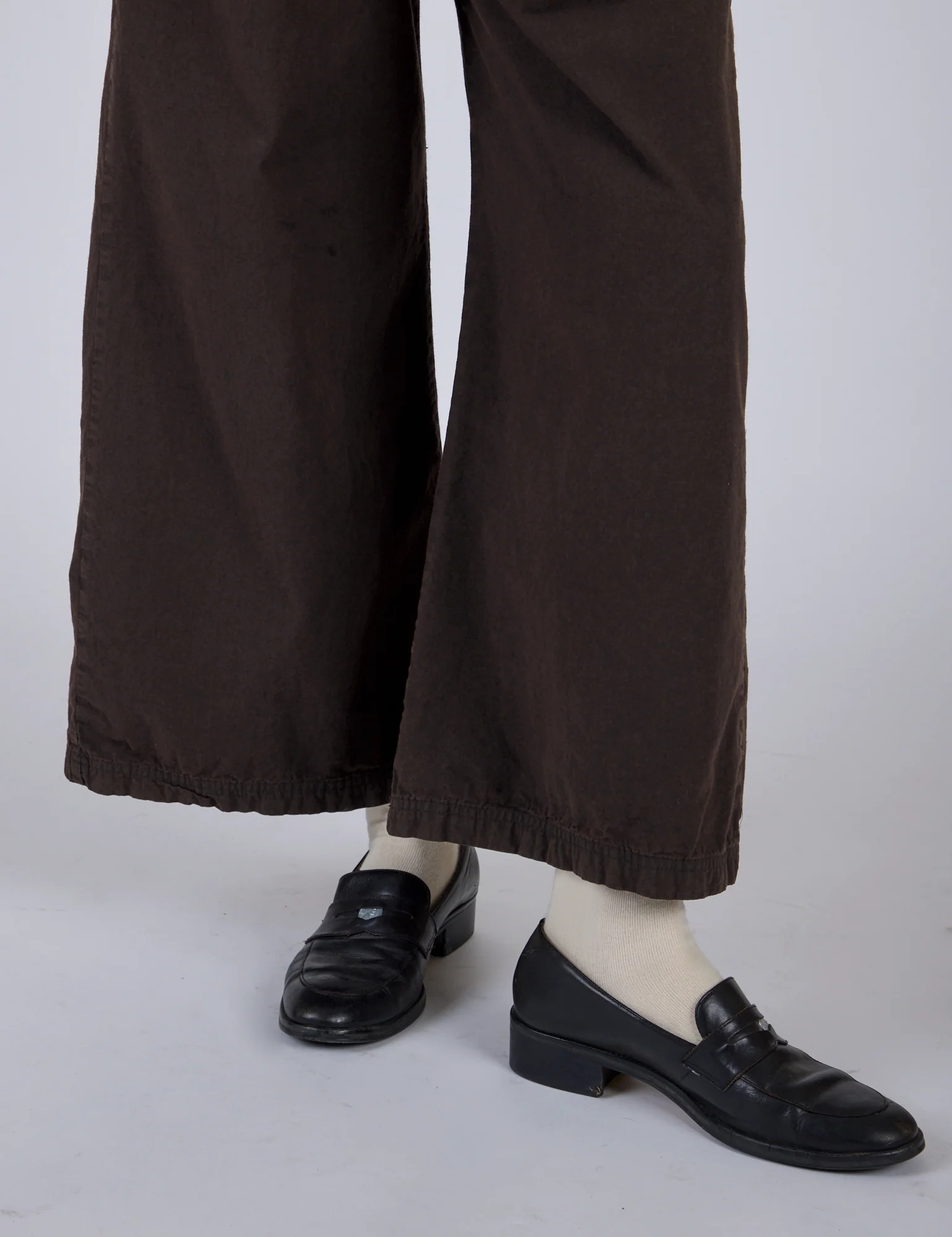 Pleated Pull-On Pants - Espresso Brown - Image 6