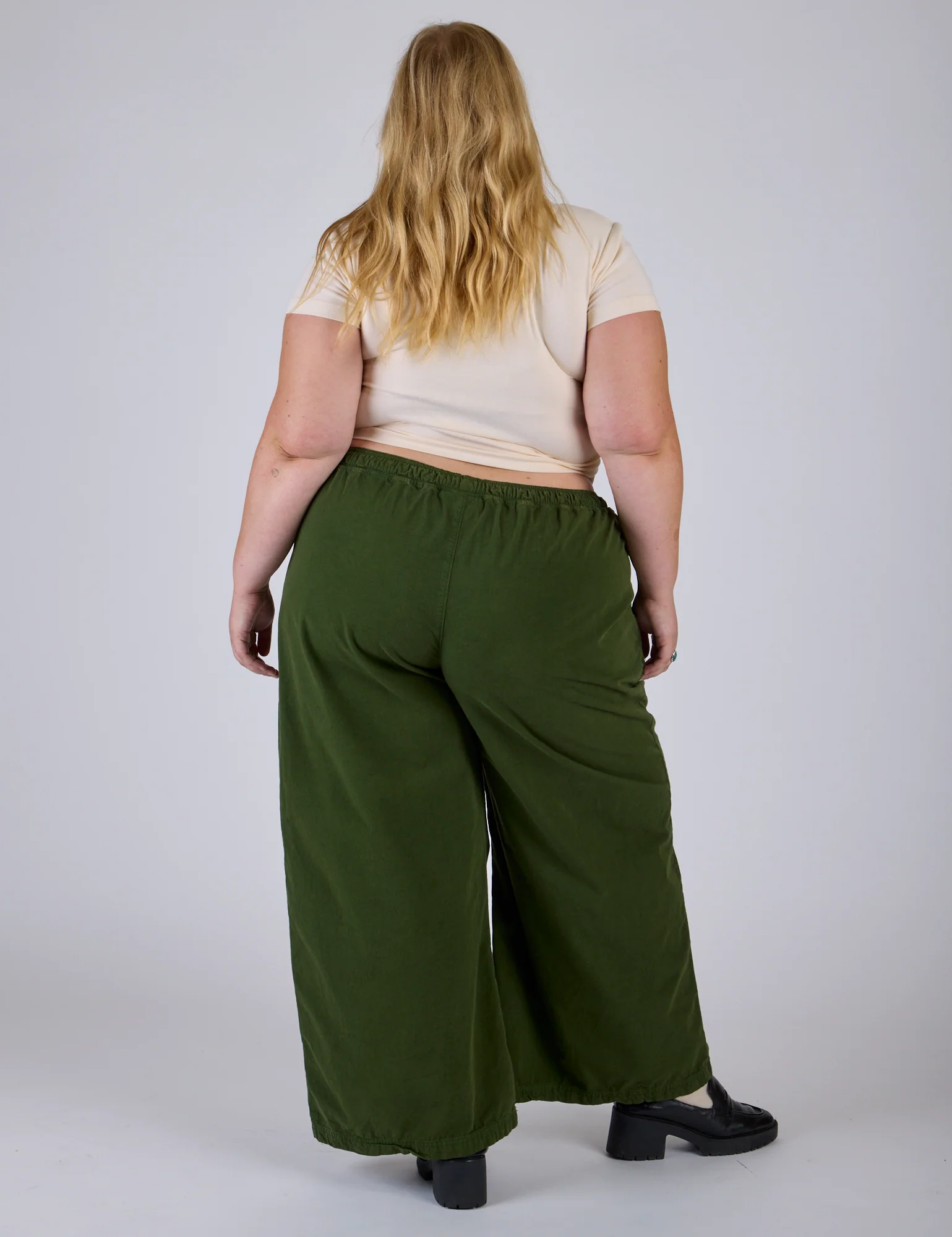 Pleated Pull-On Pants - Evergreen - Image 6