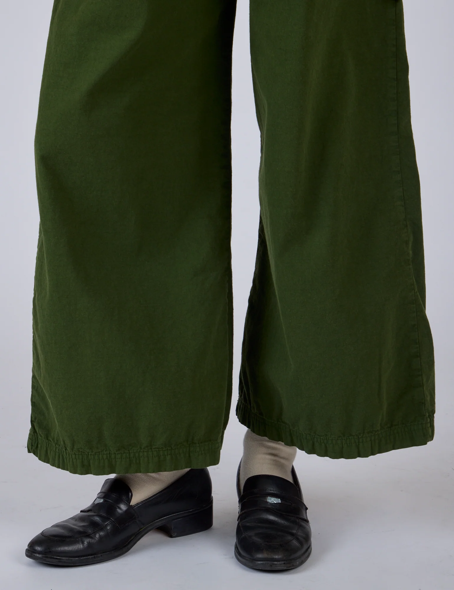 Pleated Pull-On Pants - Evergreen - Image 9