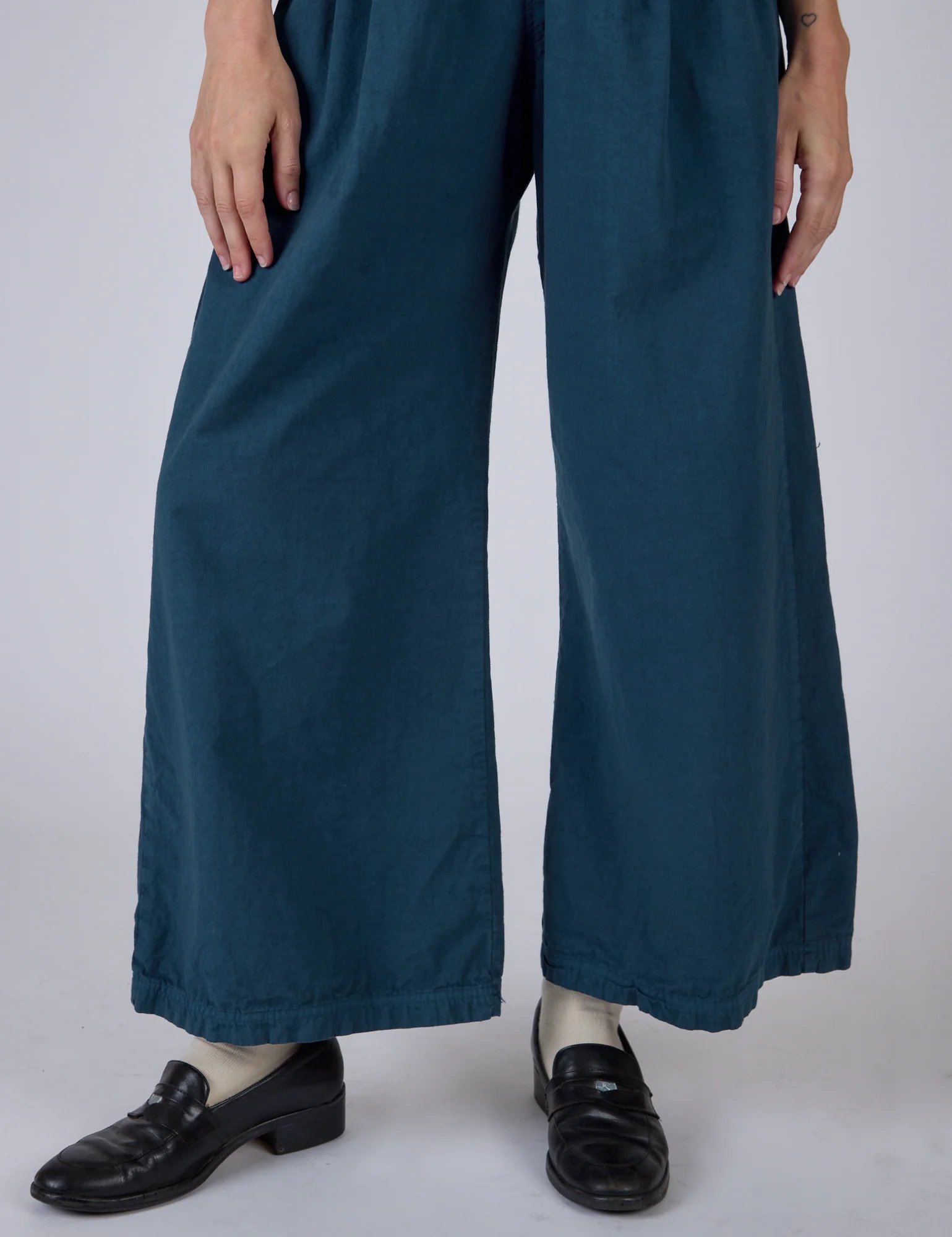 Pleated Pull-On Pants - Lagoon - Image 11