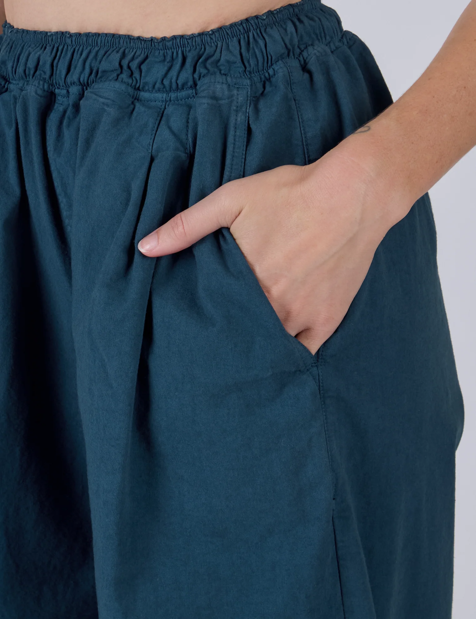 Pleated Pull-On Pants - Lagoon - Image 13