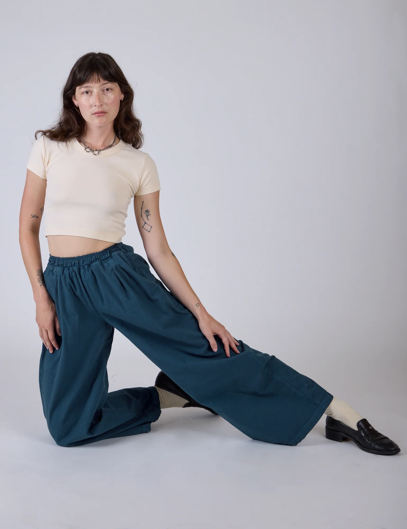 Pleated Pull-On Pants - Lagoon - Image 16