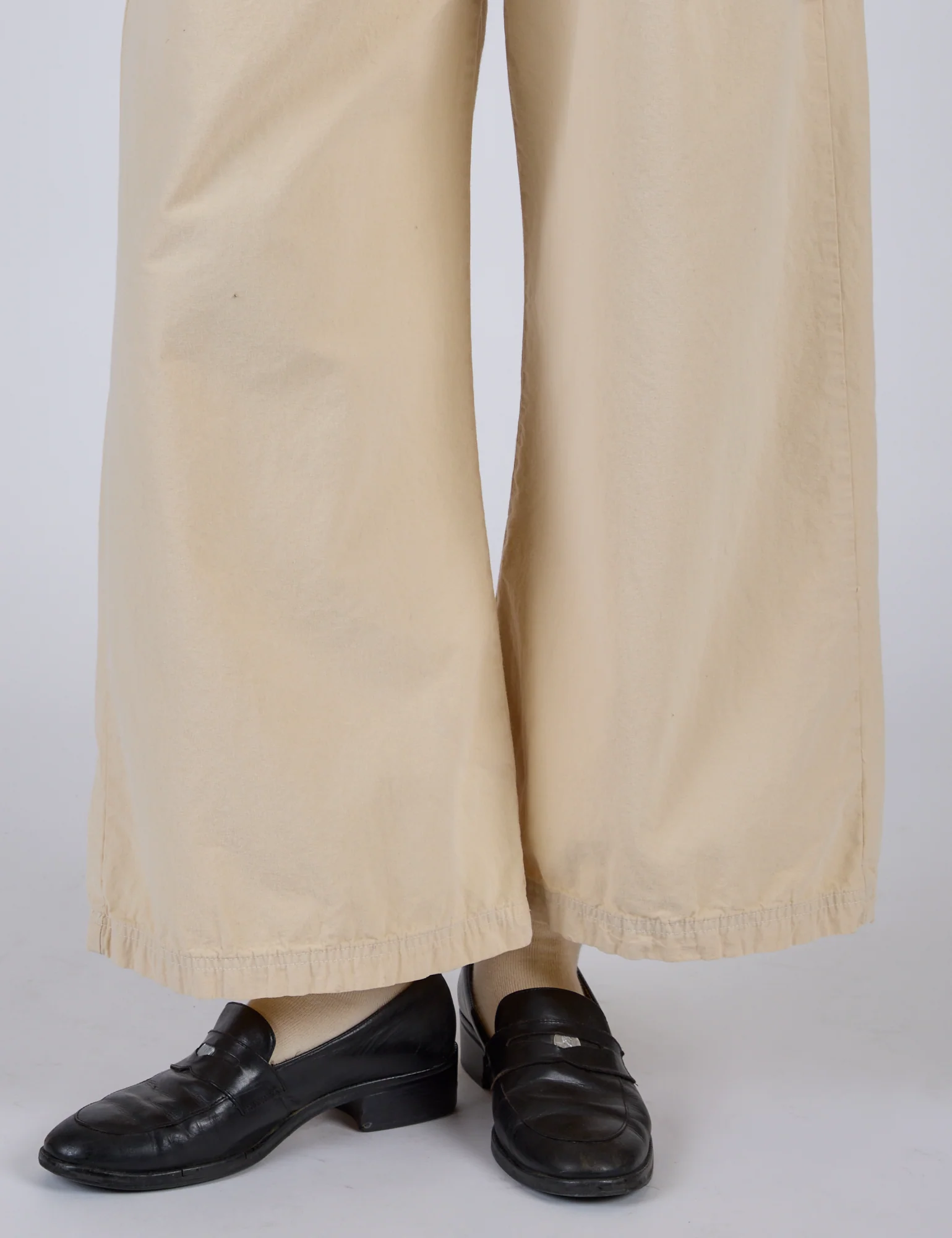 Pleated Pull-On Pants - Vintage Off-White - Image 4