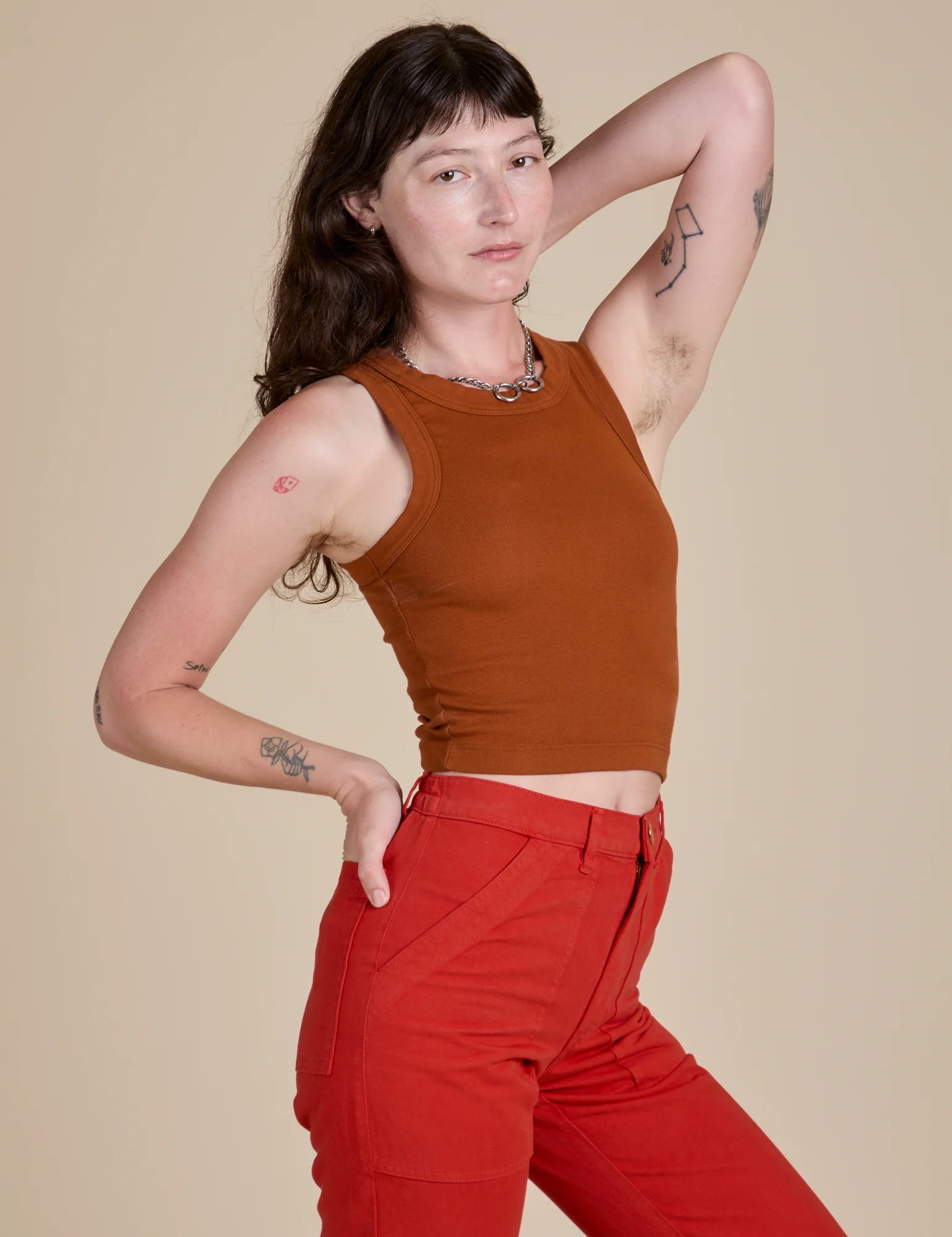 Racerback Tank - Burnt Terracotta - Image 13