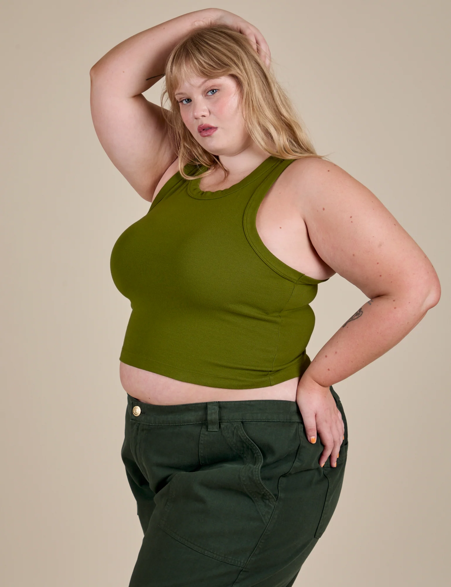 Racerback Tank - Summer Olive - Image 16