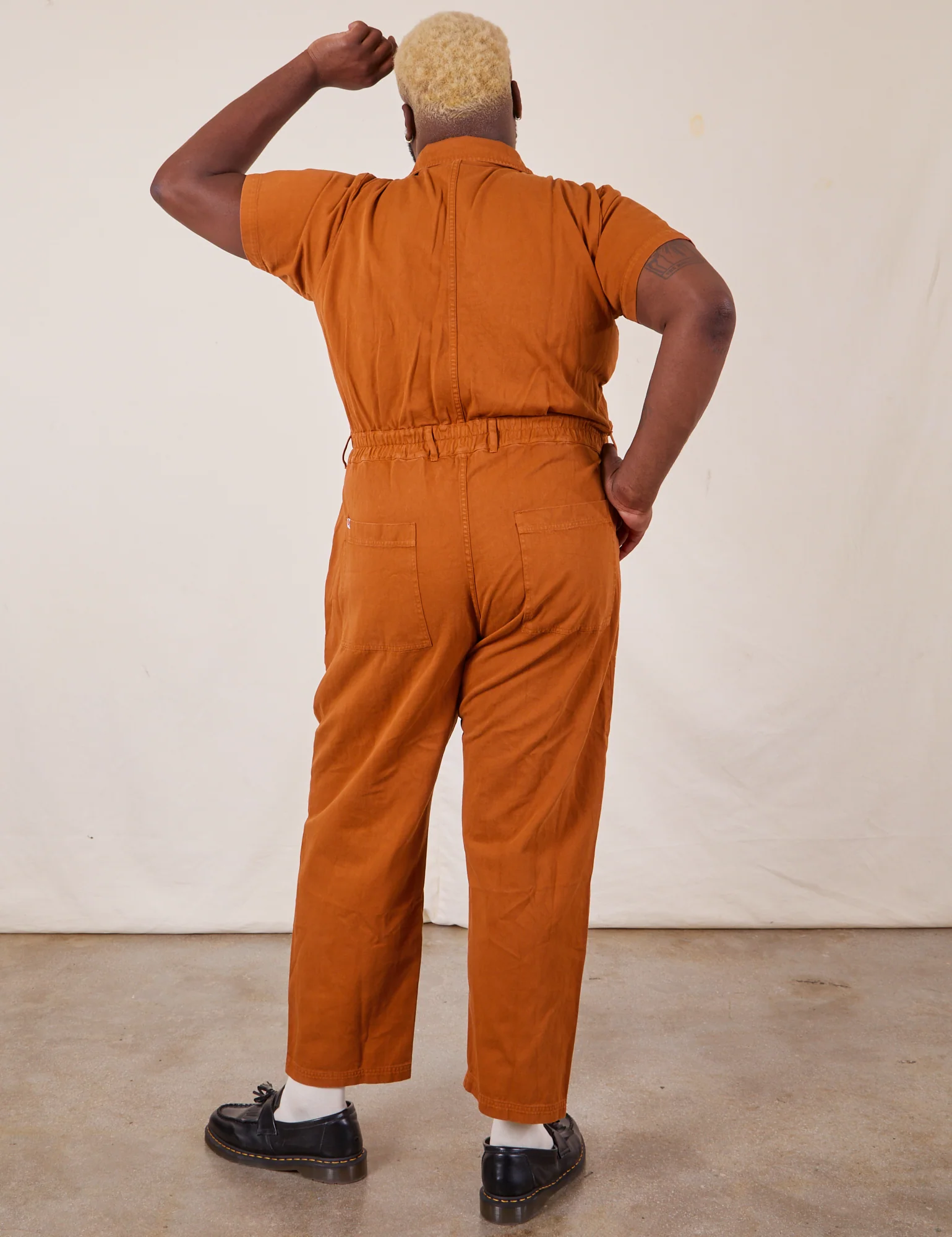 Short Sleeve Jumpsuit - Burnt Terracotta *FINAL SALE* - Image 38