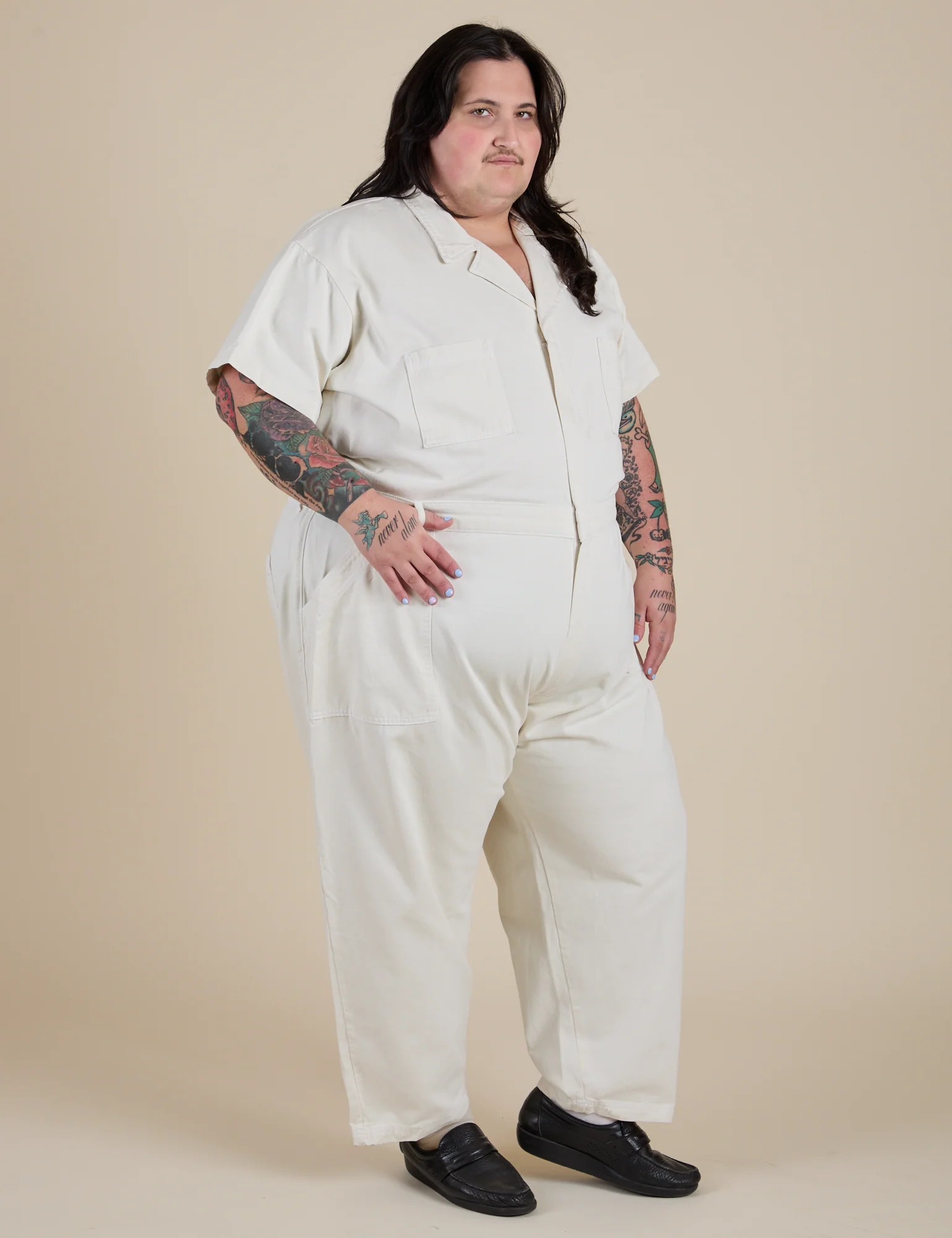 Short Sleeve Jumpsuit - Vintage Tee White - Image 13