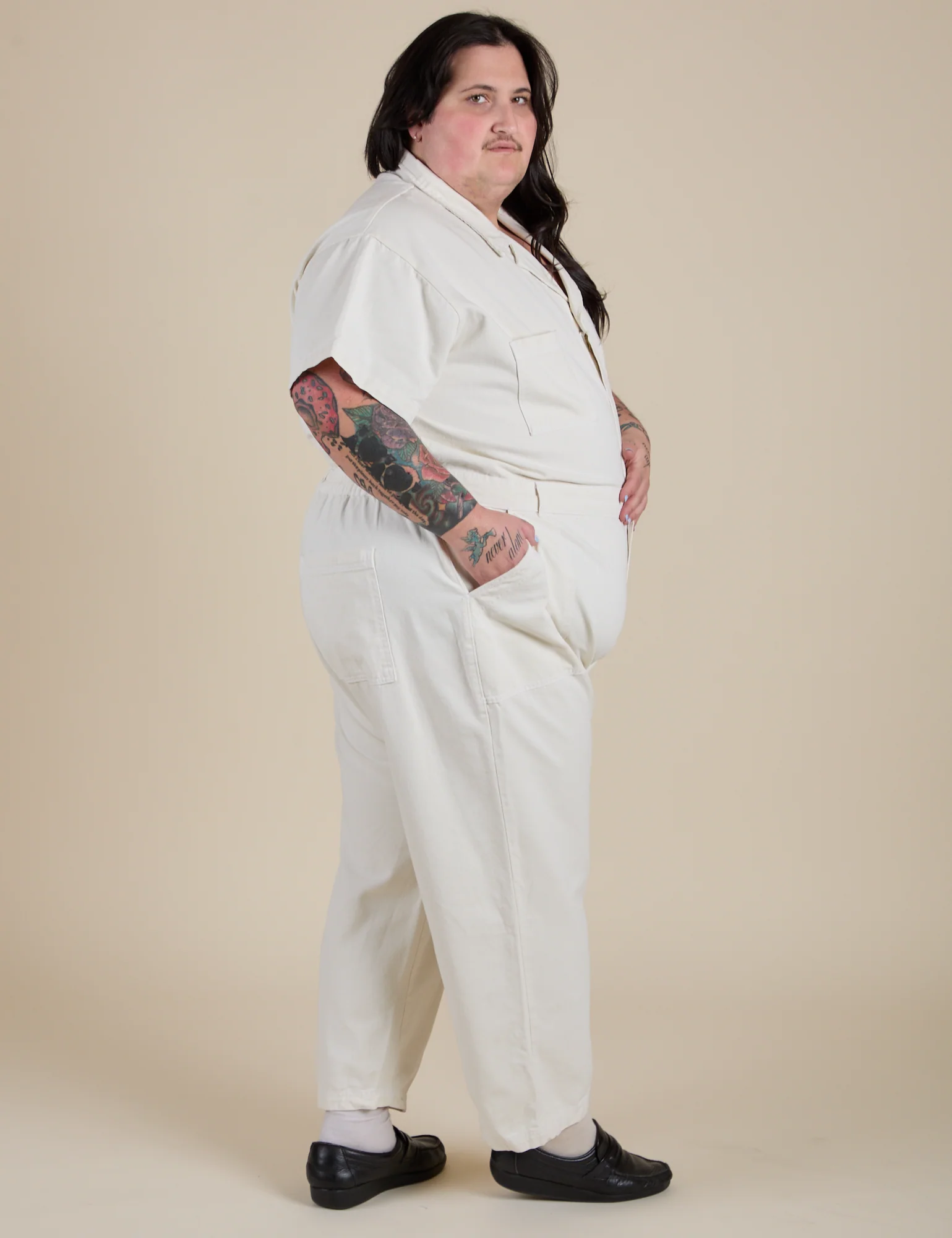 Short Sleeve Jumpsuit - Vintage Tee White - Image 14
