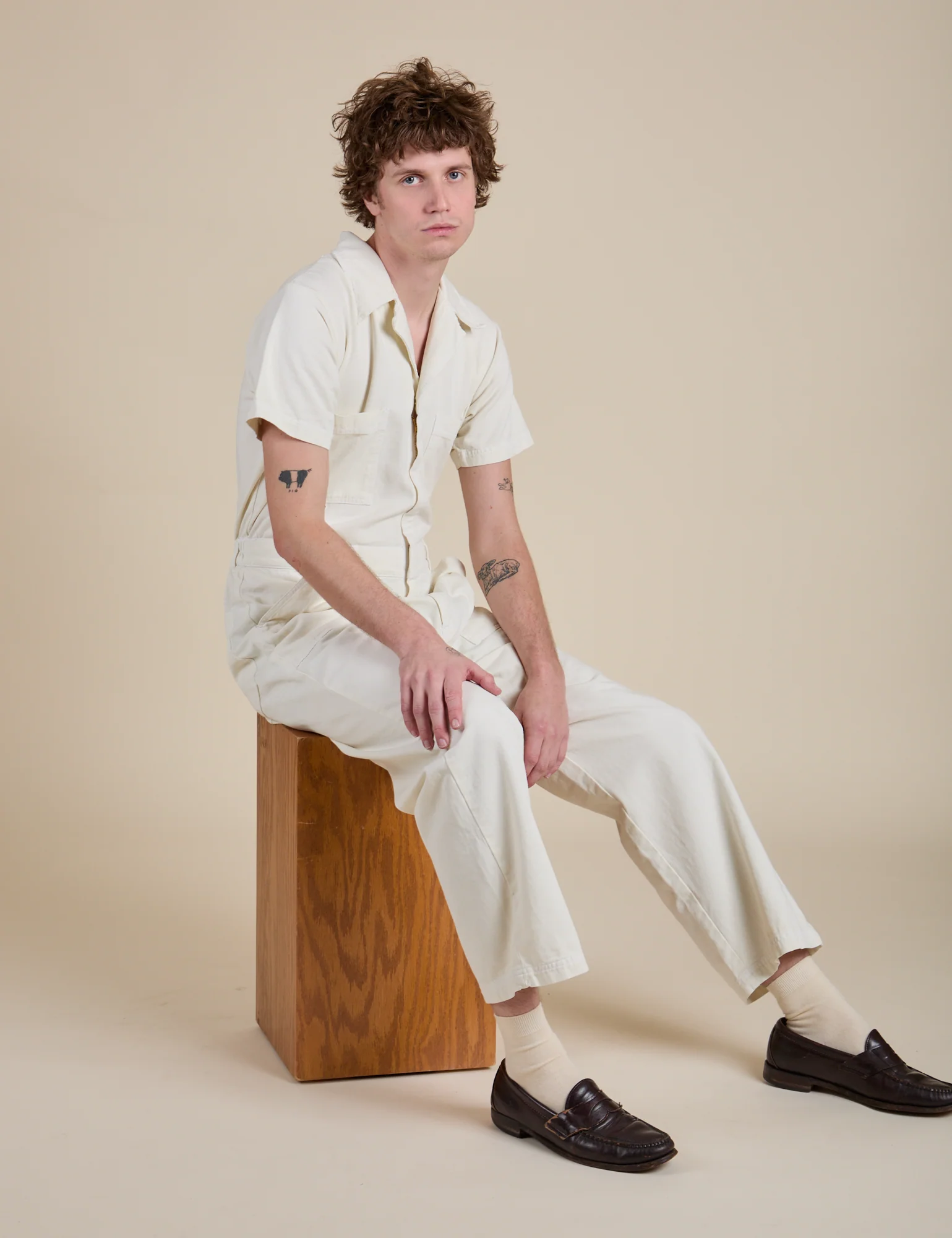 Short Sleeve Jumpsuit - Vintage Tee White - Image 24