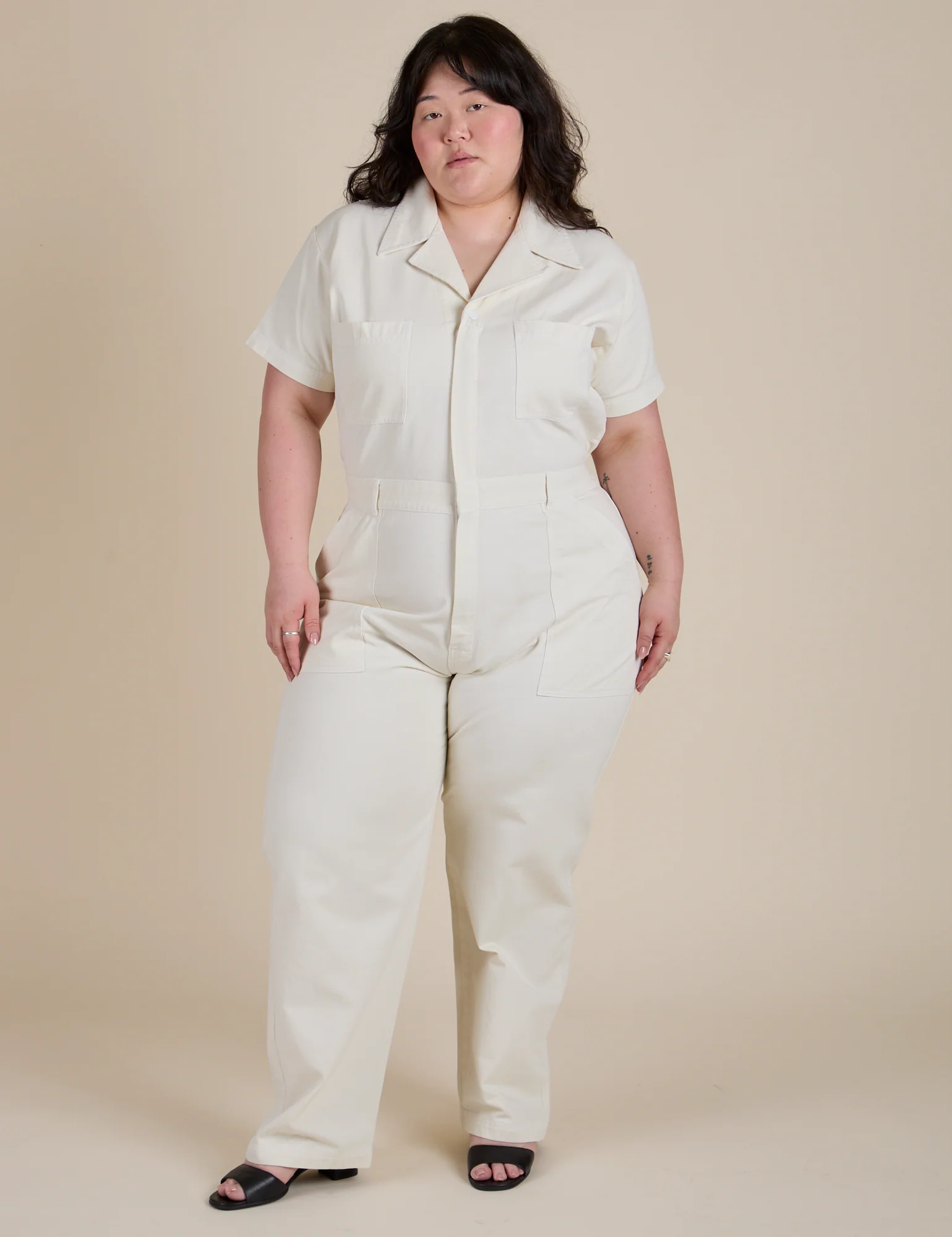 Short Sleeve Jumpsuit - Vintage Tee White - Image 27