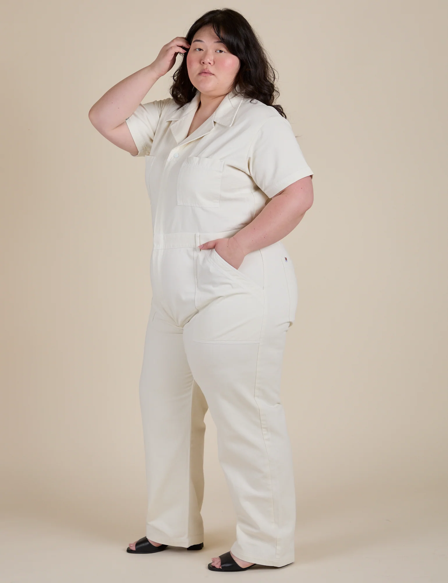 Short Sleeve Jumpsuit - Vintage Tee White - Image 28