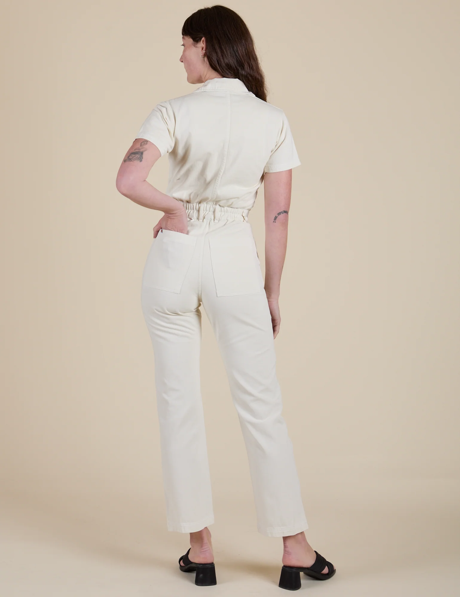 Short Sleeve Jumpsuit - Vintage Tee White - Image 9