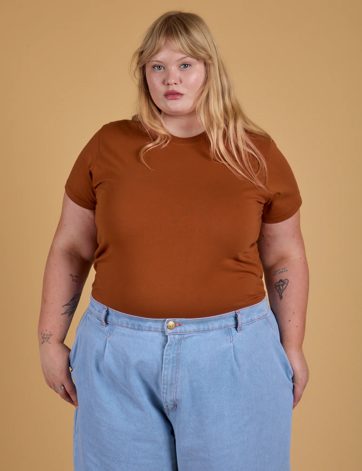 The Organic Vintage Tee - Burnt Terracotta - Image 25